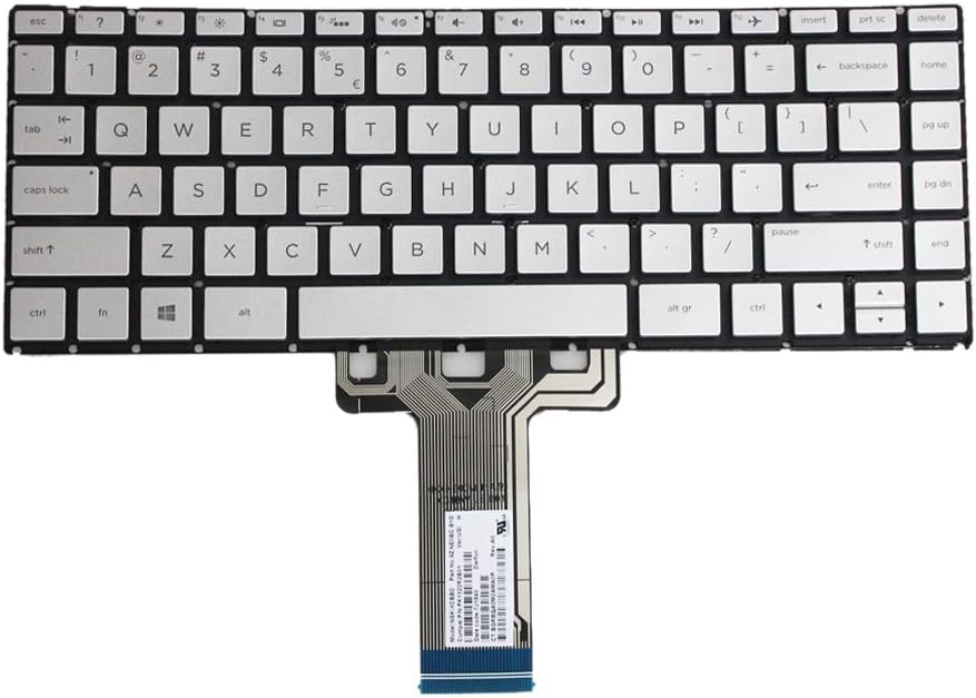 Tastatura Laptop, HP, Pavilion X360 14-BA, 14M-BA, 14T-BA, iluminata, argintie, layout US