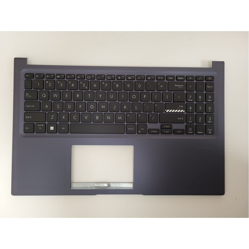 Carcasa superioara cu tastatura palmrest Laptop, Asus, VivoBook 15 X1502V, X1502VA, X1502Z, X1502ZA, 90NB0VX1-R31UI0, 13N1-EDA0202, 13NB0VX1P02024-3, X1502ZA-1B, iluminata, albastru inchis, layout US