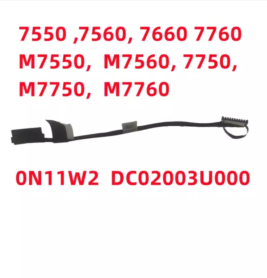 Cablu conectare baterie Laptop, Dell, Precision 7660, P44E, P44E003, 0N11W2, DC02003U000, GDB55, 16cm