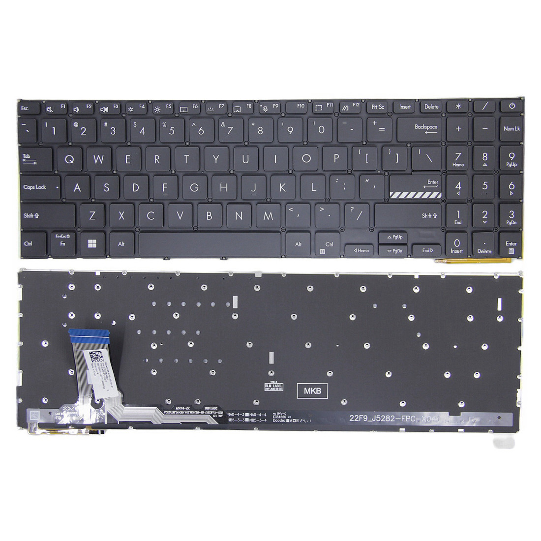 Tastatura Laptop, Asus, VivoBook Go 15 L1504F, L1504FA, L1504G, L1504GA, iluminata, neagra, layout US
