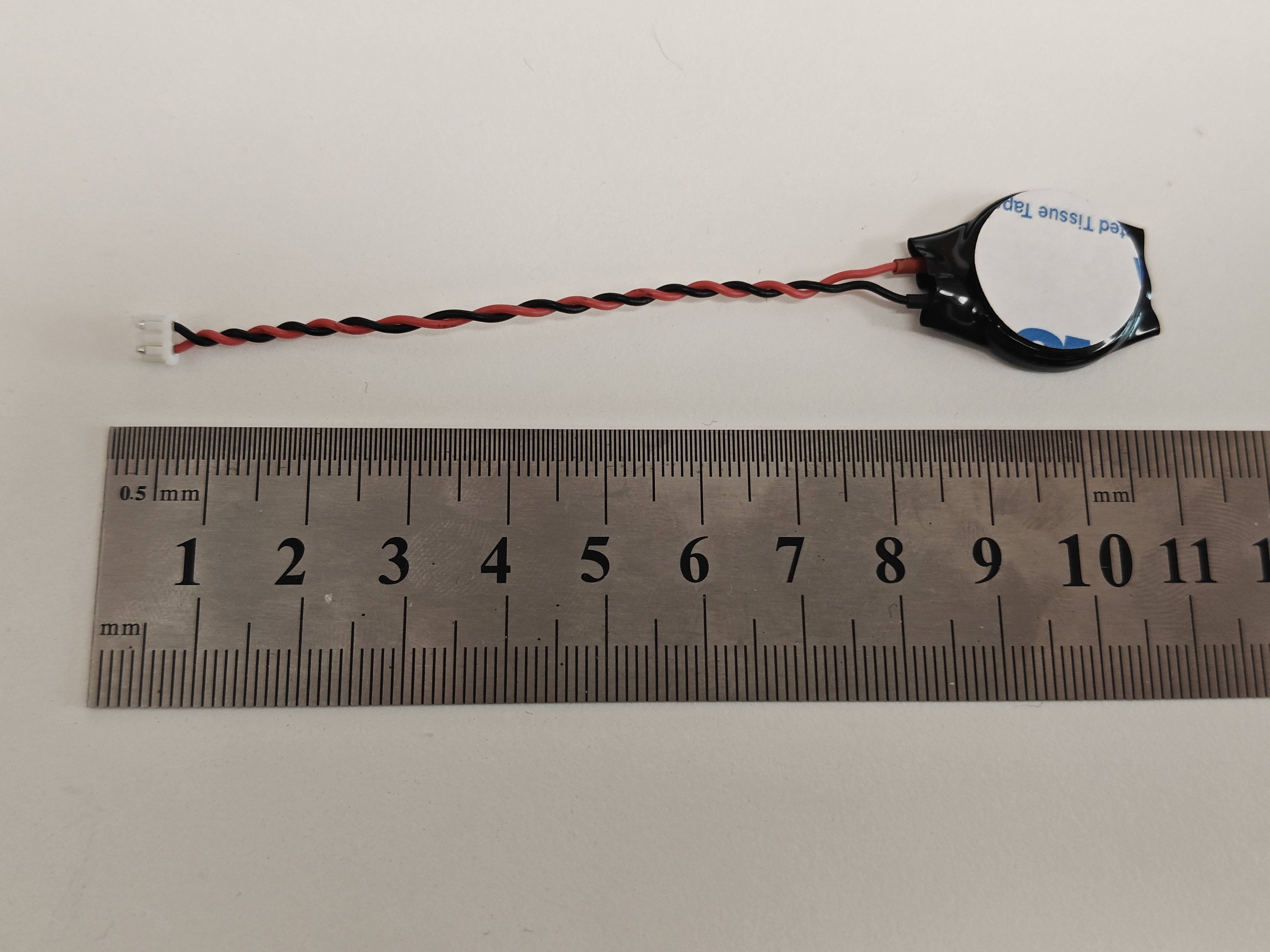 Baterie bios Laptop, CR2032, 3V, 220mAh, 8.5cm, rosu si negru, 3 pini