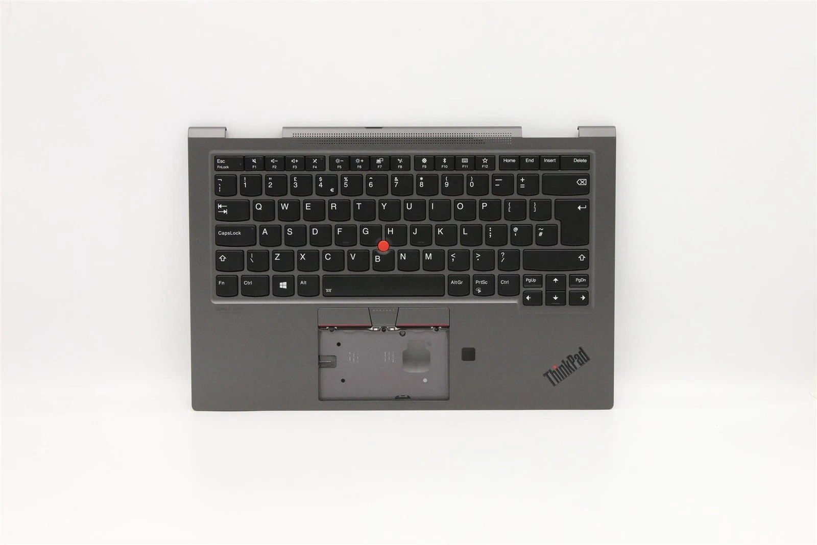 Carcasa superioara cu tastatura palmrest Laptop, Lenovo, ThinkPad X1 Yoga 4th Type 20QF, 20QG, 20SA, 20SB, 5M10V24944, AM1AF000L00, iluminata, Iron Grey, layout UK