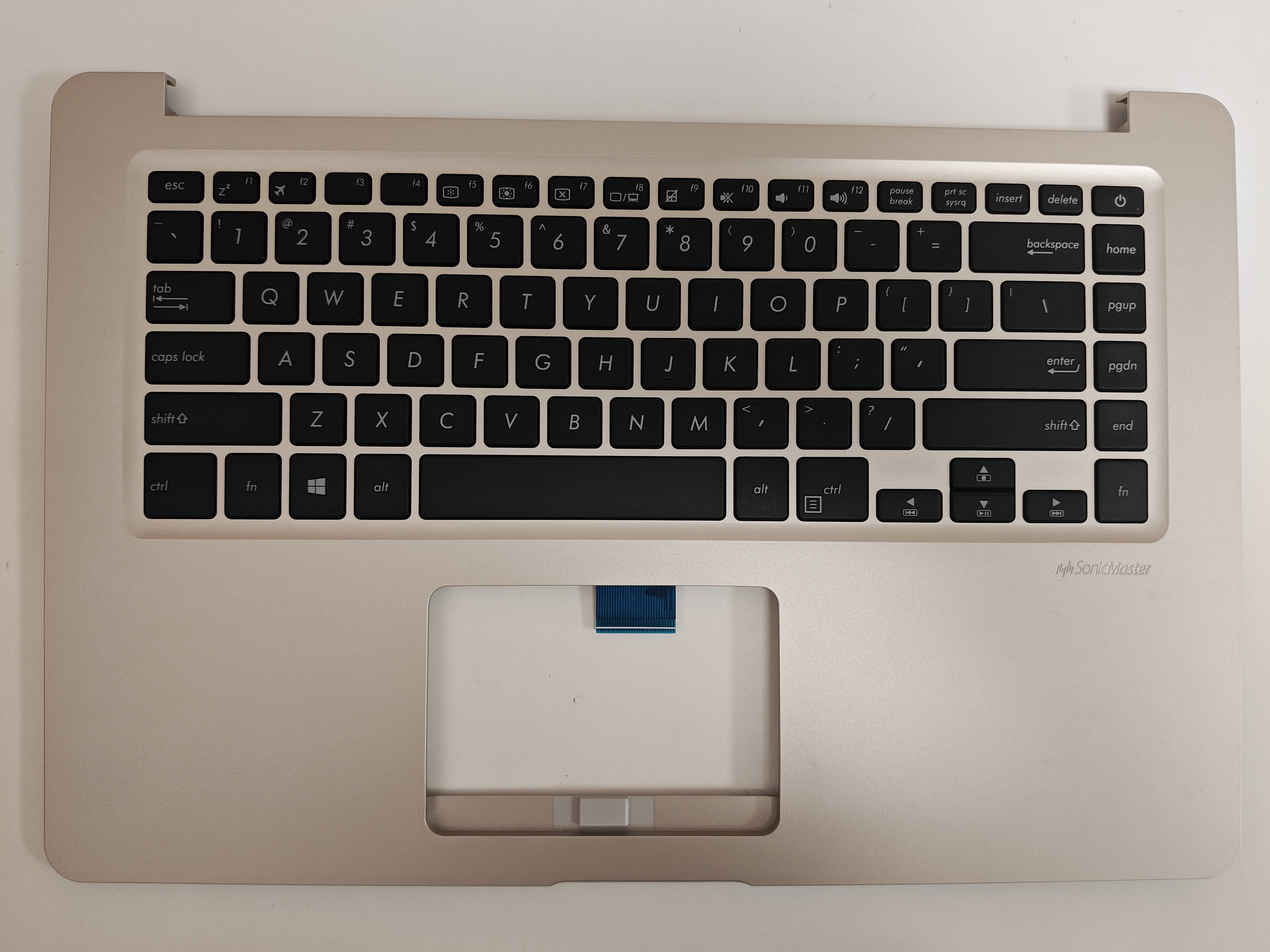 Carcasa superioara cu tastatura palmrest Laptop, Asus, VivoBook 15 X510U, X510UA, X510UAO, X510UAR, X510UF, X510UFO, X510UR, X510UQ, 90NB0GS1-R31590, 39XKGTCJN00000ZA, aurie, layout US