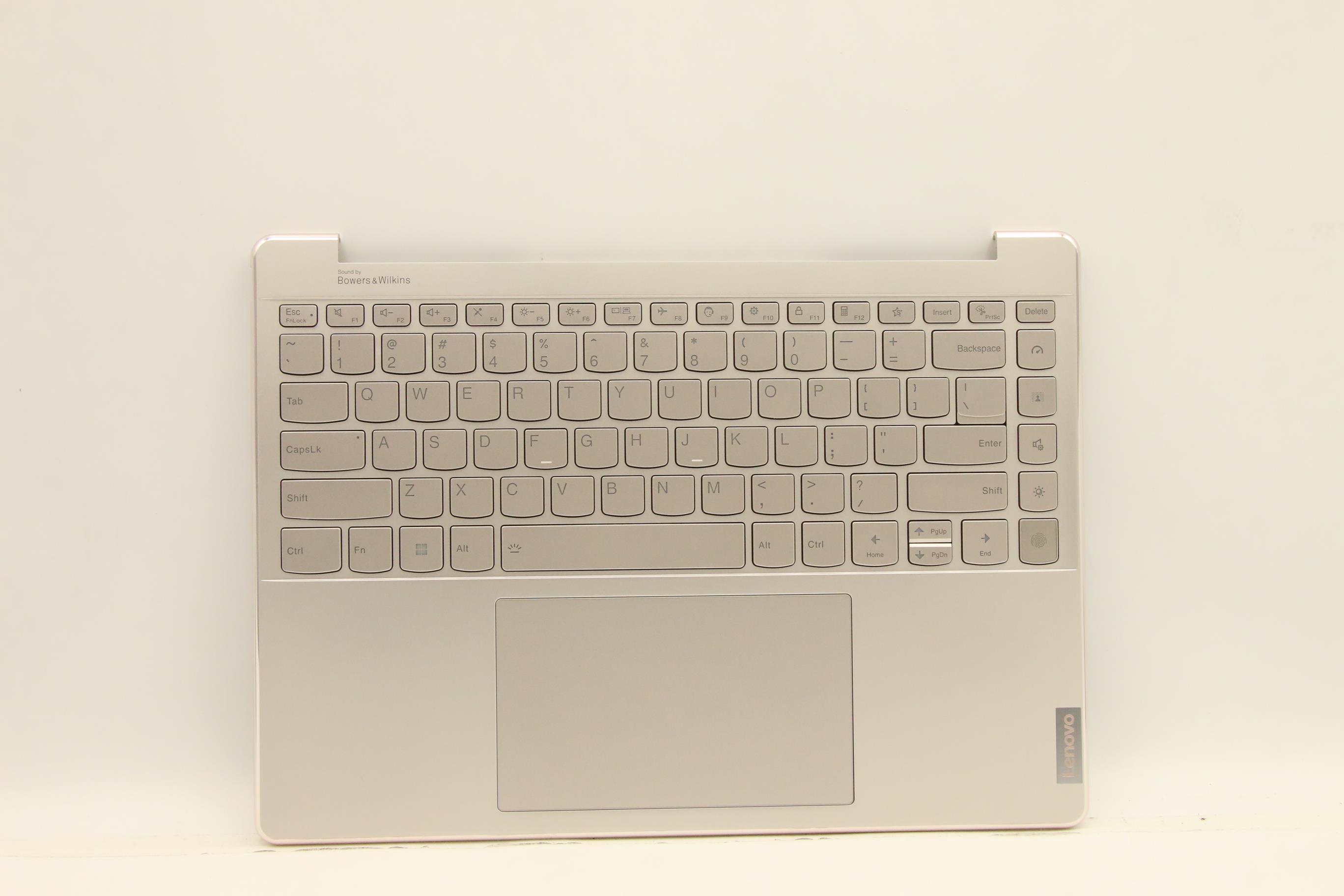 Carcasa superioara cu tastatura palmrest Laptop, Lenovo, IdeaPad Yoga 9 14IAP7 Type 82LU, 5CB1H23744, AM2BY000400, iluminata, Oatmeal, layout US