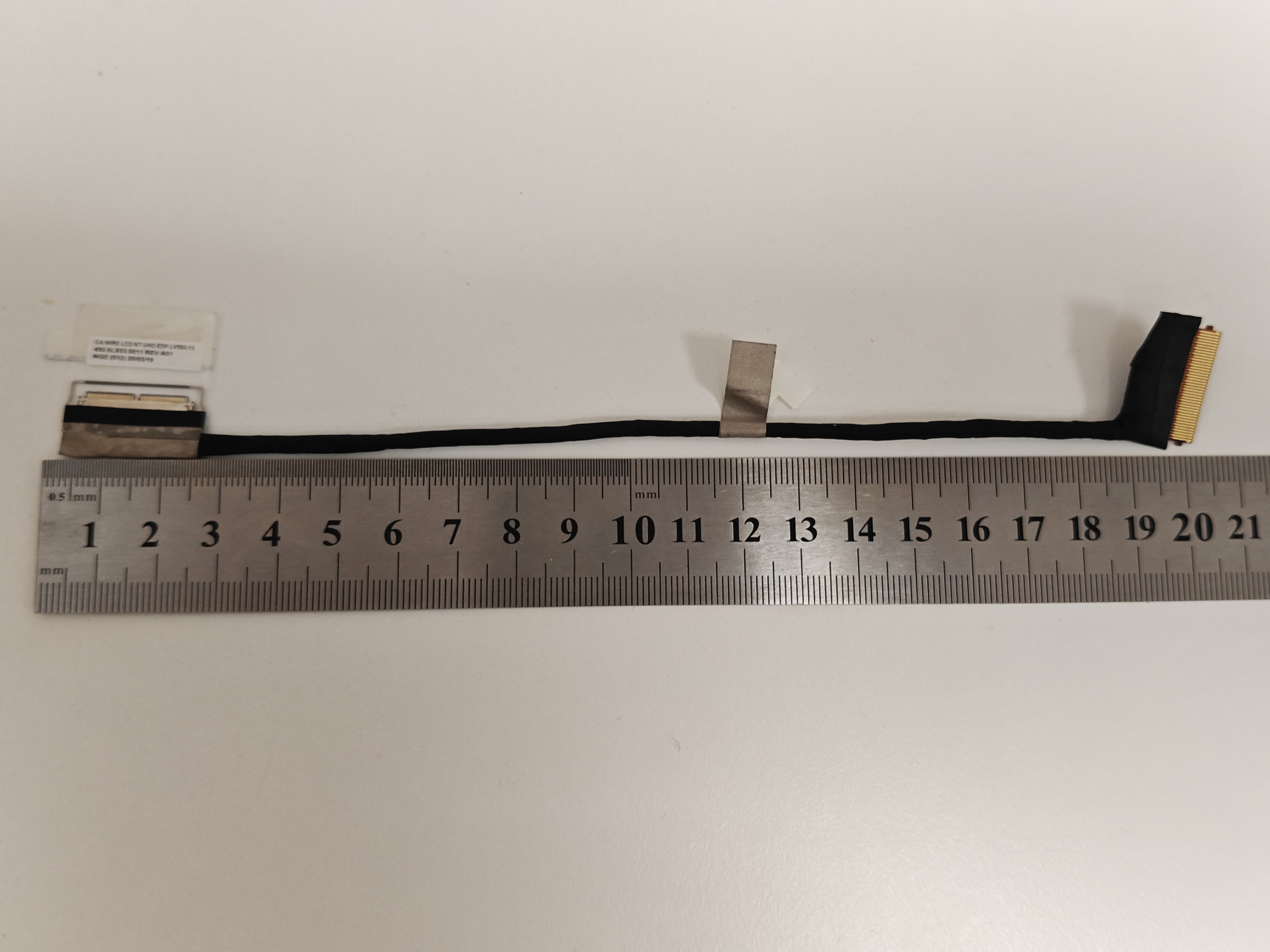Cablu video LVDS Laptop, Lenovo, ThinkBook 13s G2 ITL Type 20V9, 5C10S30143, 450.0LX03.0001, 450.0LX03.0011, LV550-13, UHD, non touch, 40 pini