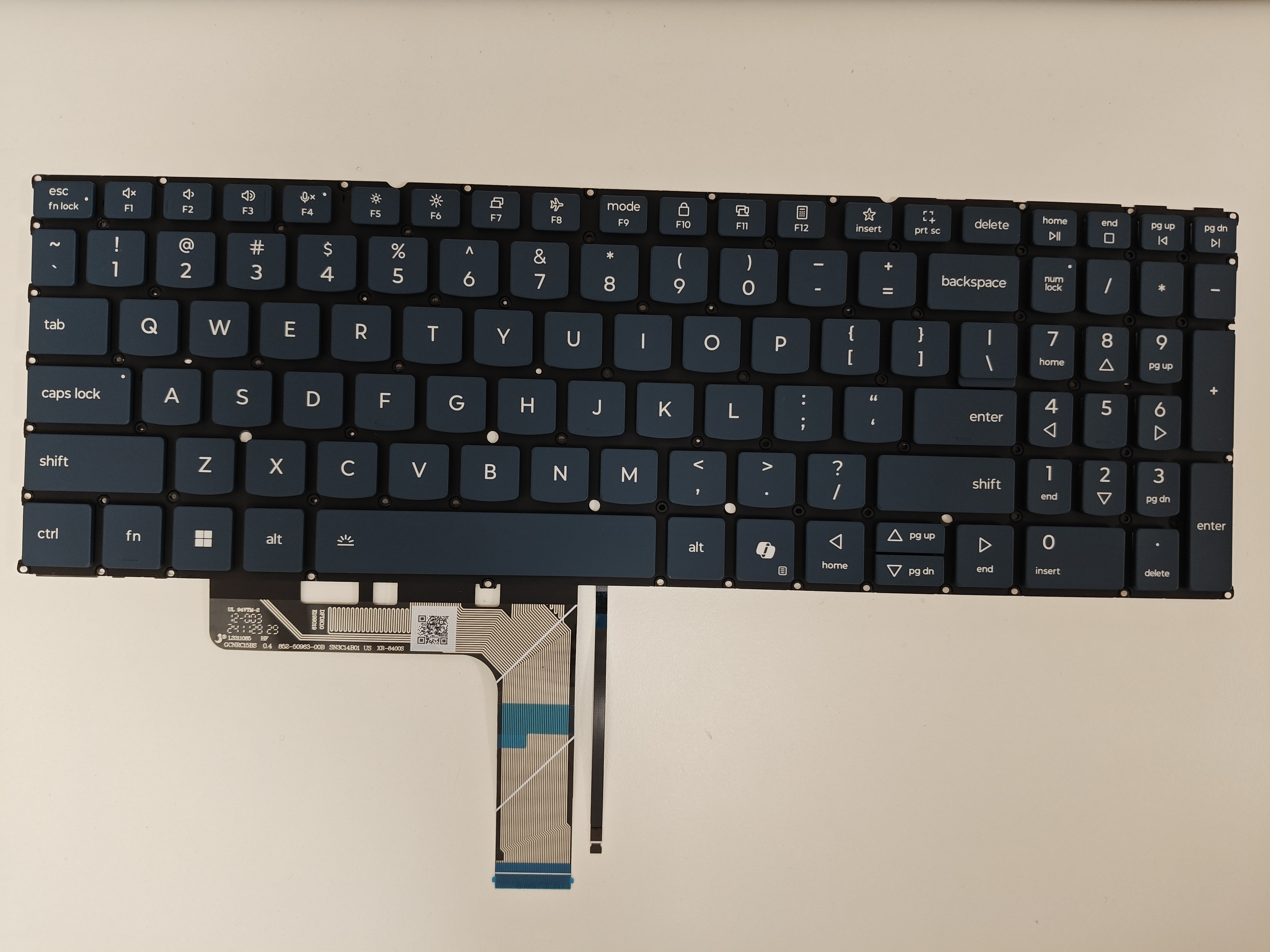 Tastatura Laptop, Lenovo, Yoga Pro 9 16IAH10 Type 83L0, iluminata, albastra, layout US