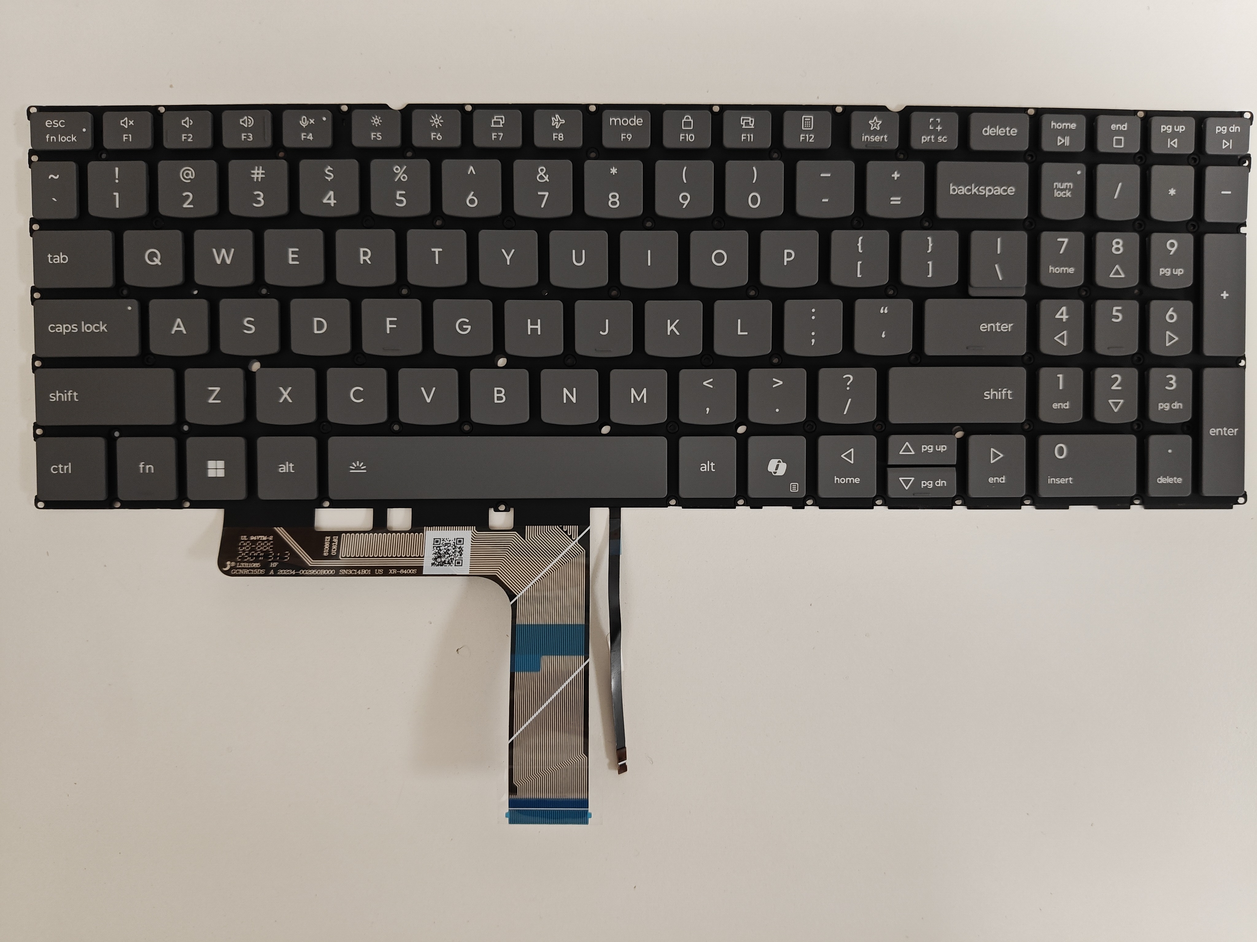 Tastatura Laptop, Lenovo, Yoga Pro 9 16IRP8 Type 83BY, iluminata, gri, layout US