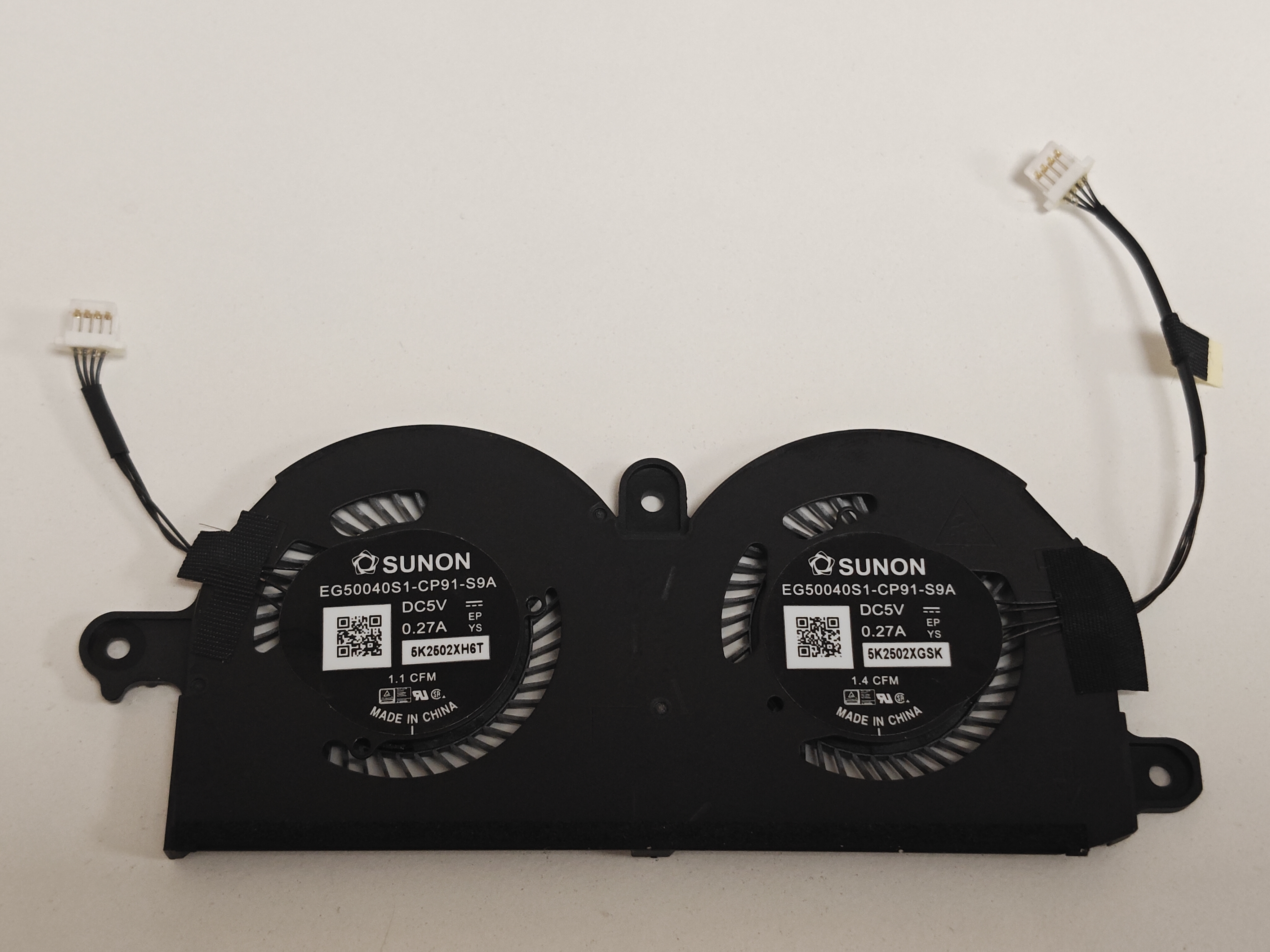 Set coolere Laptop, Dell, XPS 13 9370, P82G, P82G001, 980WH, 0980WH, EG50040S1-CP91-S9A, 5V, 0.27A