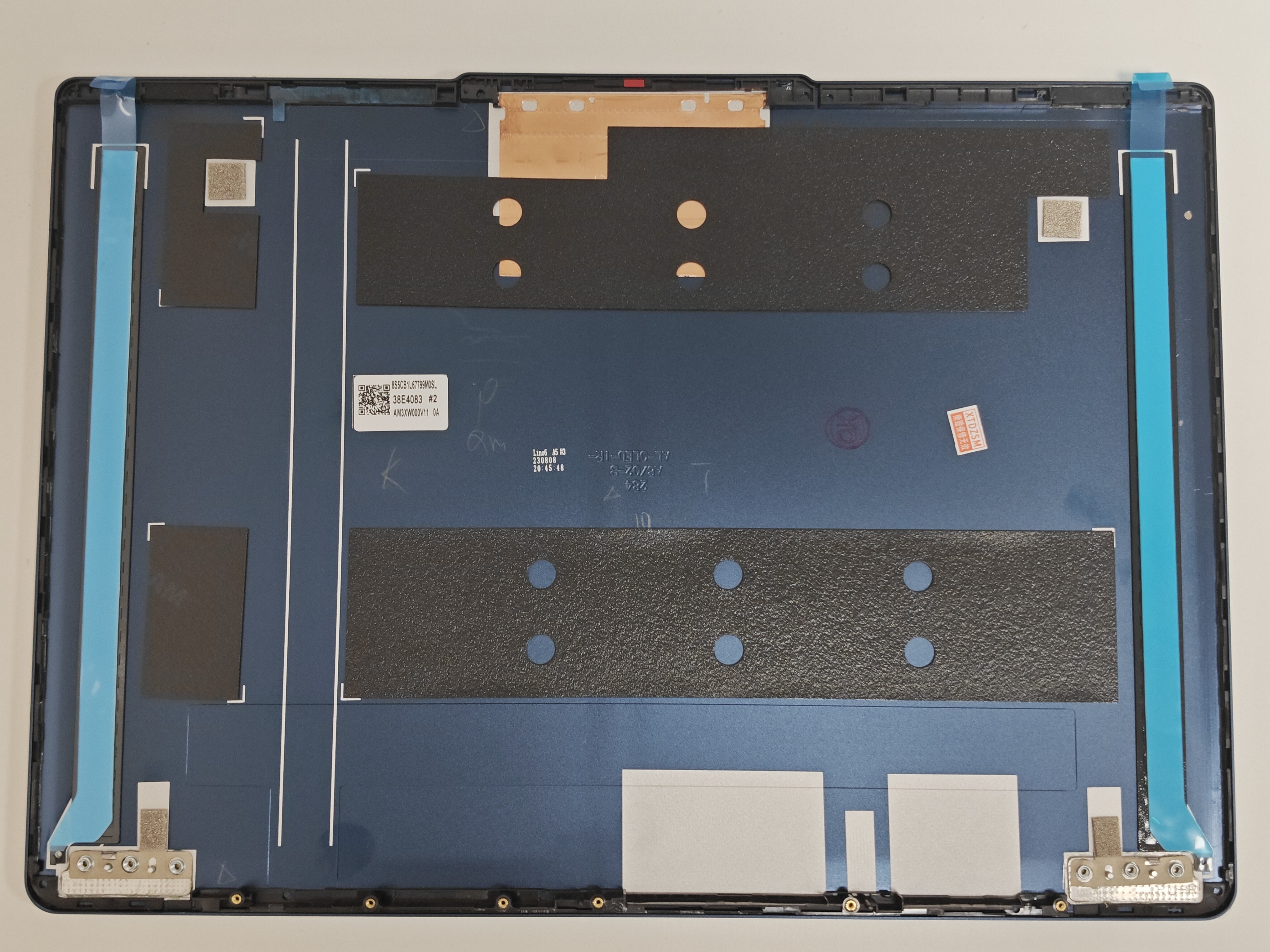 Capac Display Laptop, Lenovo, IdeaPad Slim 5 14IAH8 Type 83BF, 5CB1L67799, AM3XW000V11, OLED, IR Camera, albastru