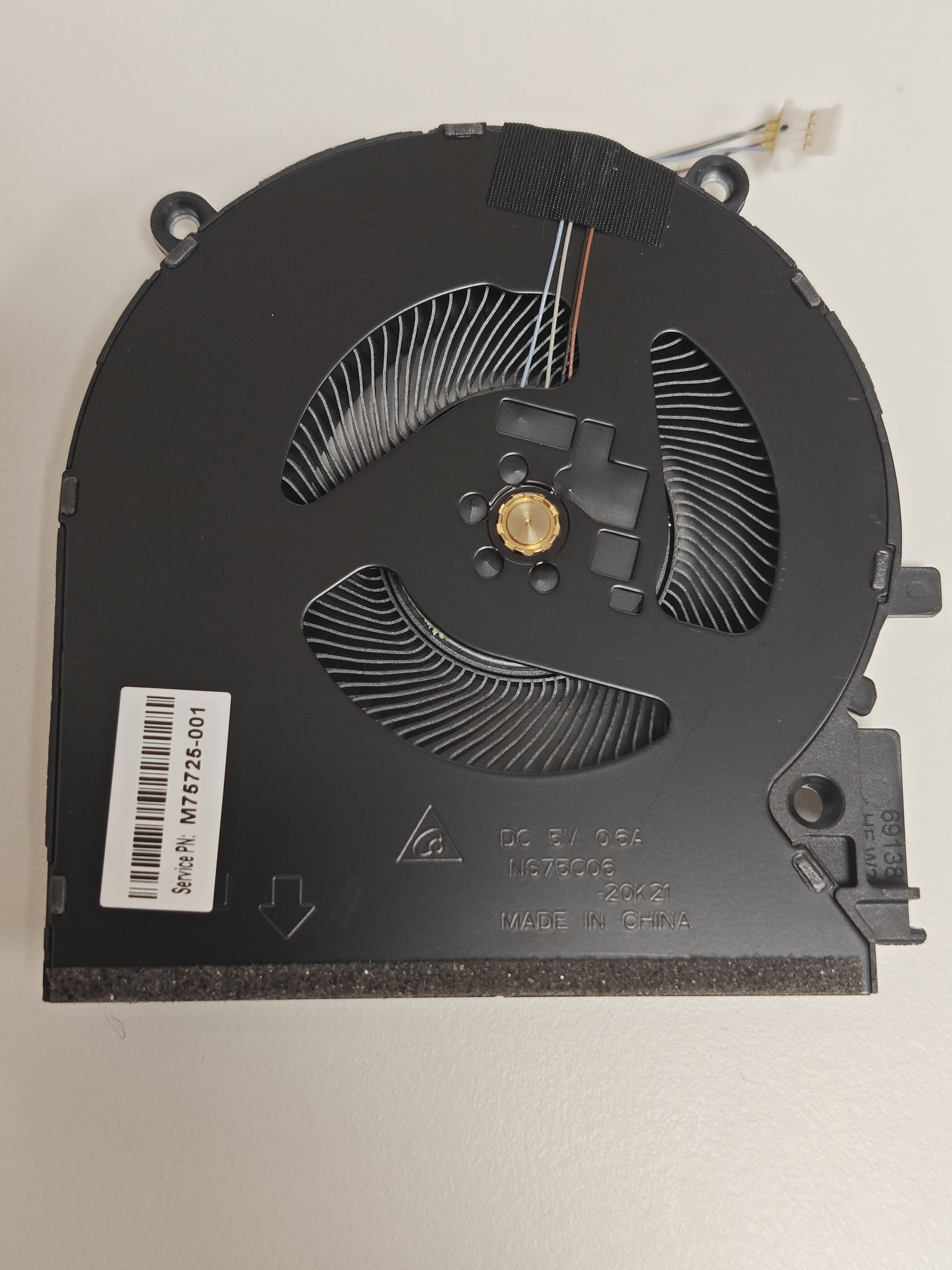 Cooler procesor Laptop Gaming, HP, Victus 16-D, 16T-D, TPN-Q263, M75724-001, M75725-001, NS75C06-20K21, DTADQ5D588F006, 80W, RTX 3060, 5V, 0.6A, CPU