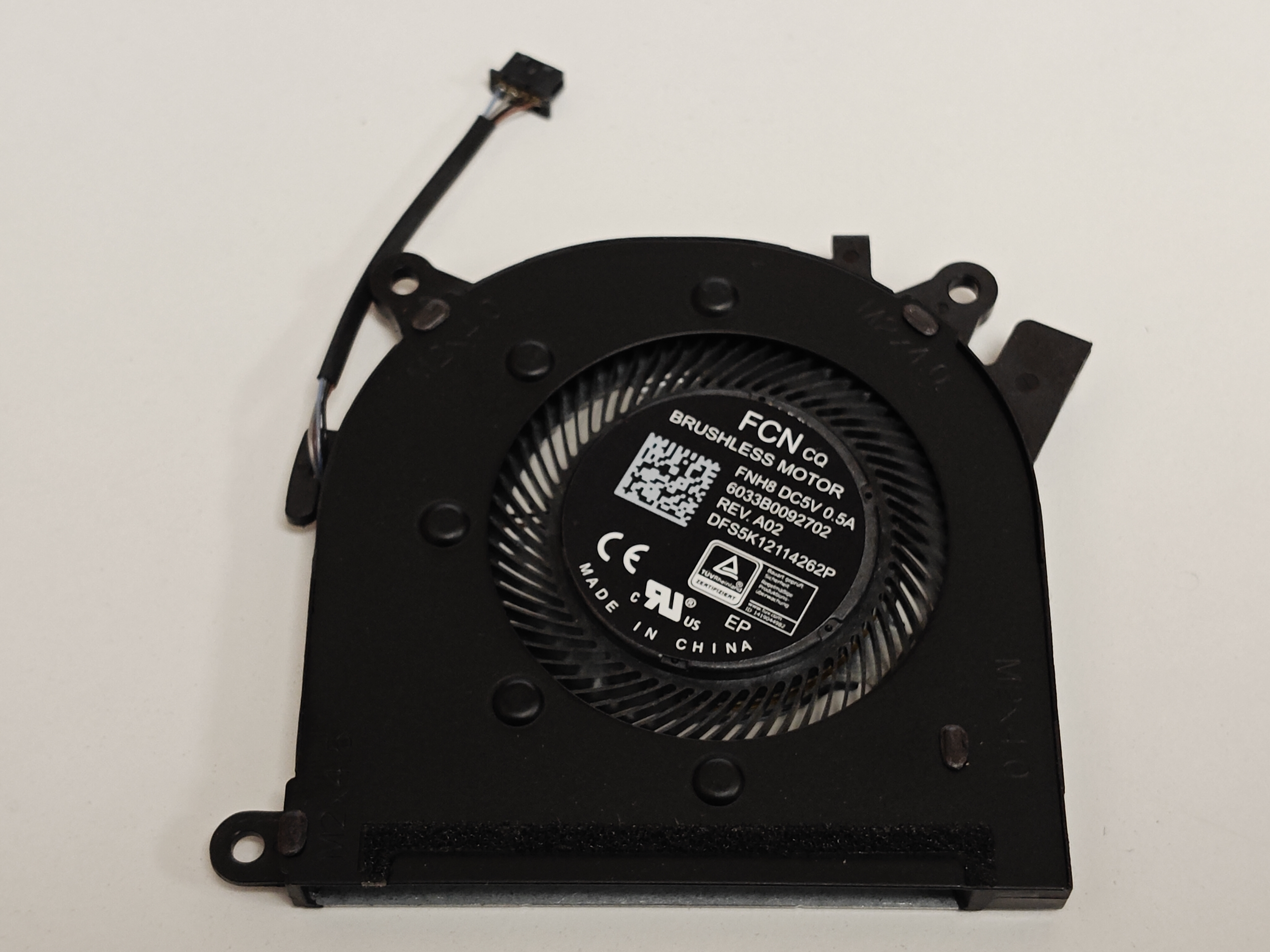 Cooler placa video Laptop, HP, 17S-CU, M53067-001, DFS5K12114262P-FNH8, 6033B0092702, BAPA0606R5HY008, 6033B0093302, Discret, 5V, 0.5A, GPU