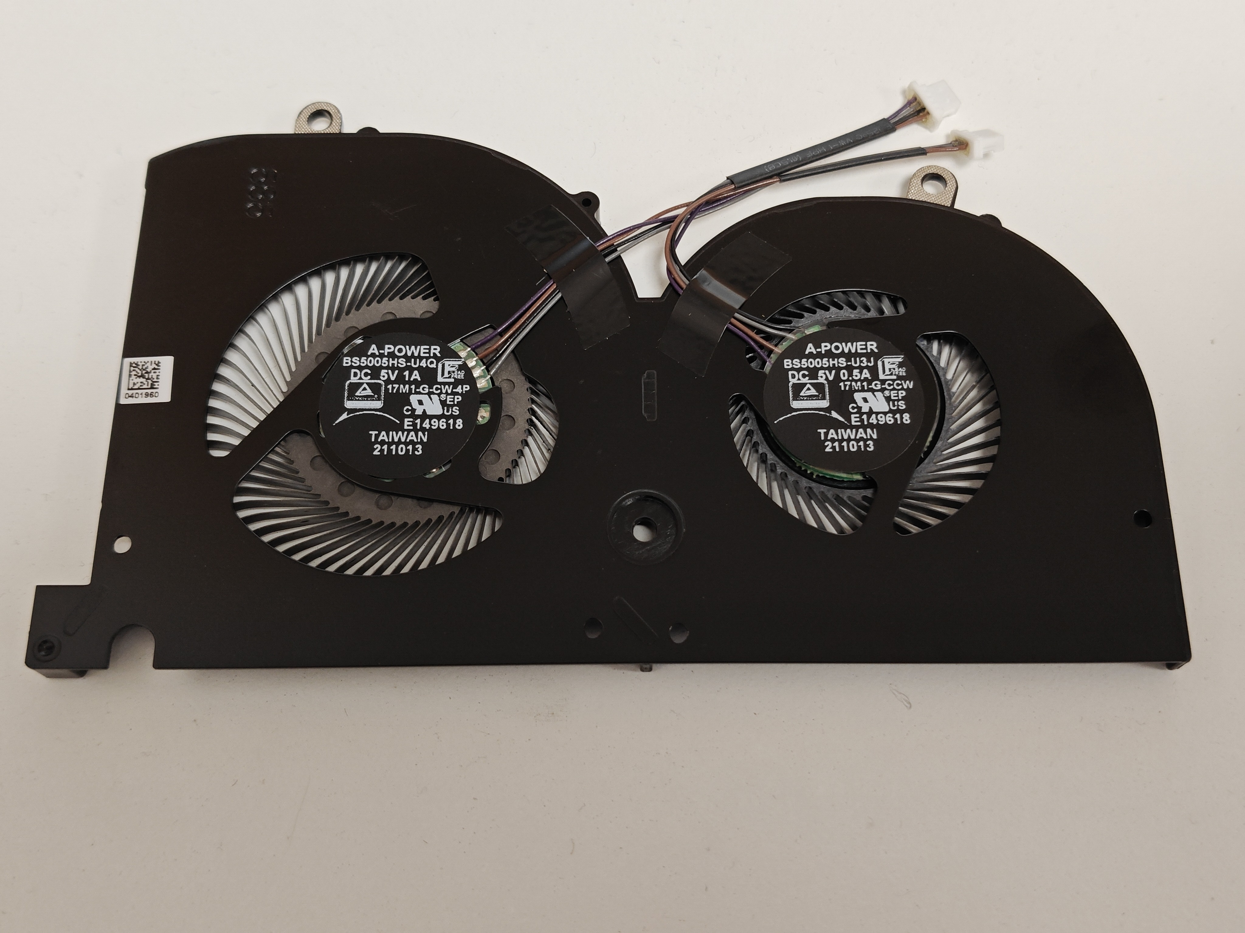 Cooler placa video Laptop Gaming, MSI, GS76 Stealth 11UH, 11UG, 11UE, MS-17M1, BS5005HS-U4Q, 17M1-G-CW-4P, BS5005HS-U3J, 17M1-G-CCW, 0401960, 5V, 0.5A, 1A, GPU