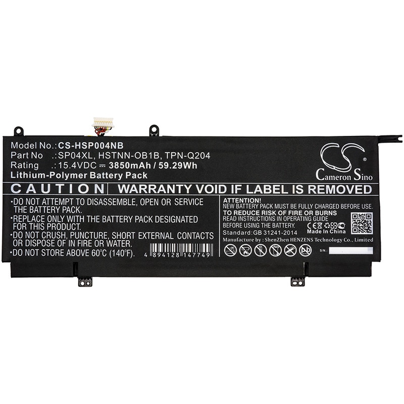 Baterie compatibila Laptop, HP, Spectre X360 13-AP, 13T-AP, L28764-005, L28538-1C1, L28538-AC1, CS-HSP004NB, HSTNN-OB1B, HSTNN-IB8R, TPN-Q204, SP04XL, 15.4V, 3850mAh, 59.29Wh