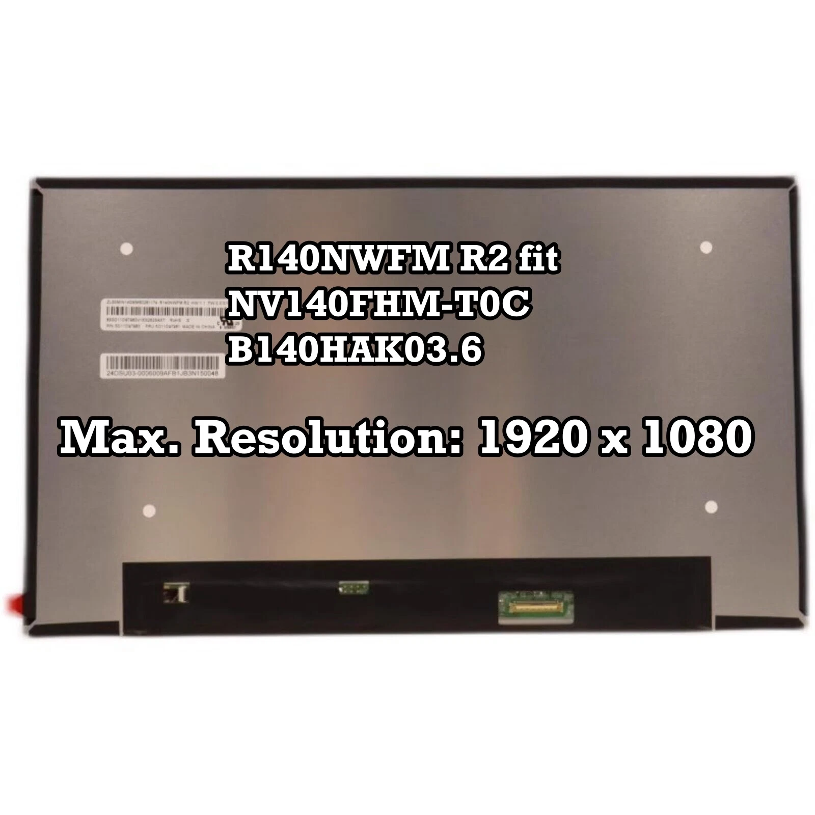 Display Laptop, Lenovo, ThinkPad L14 Gen 4 Type 21H1, 21H2, 21H5, 21H6, 5D11E04077, B140HAK03.6, 14 inch, LED, FHD, 1920x1080, IPS, 315mm latime, On-Cell Touch, 40 pini