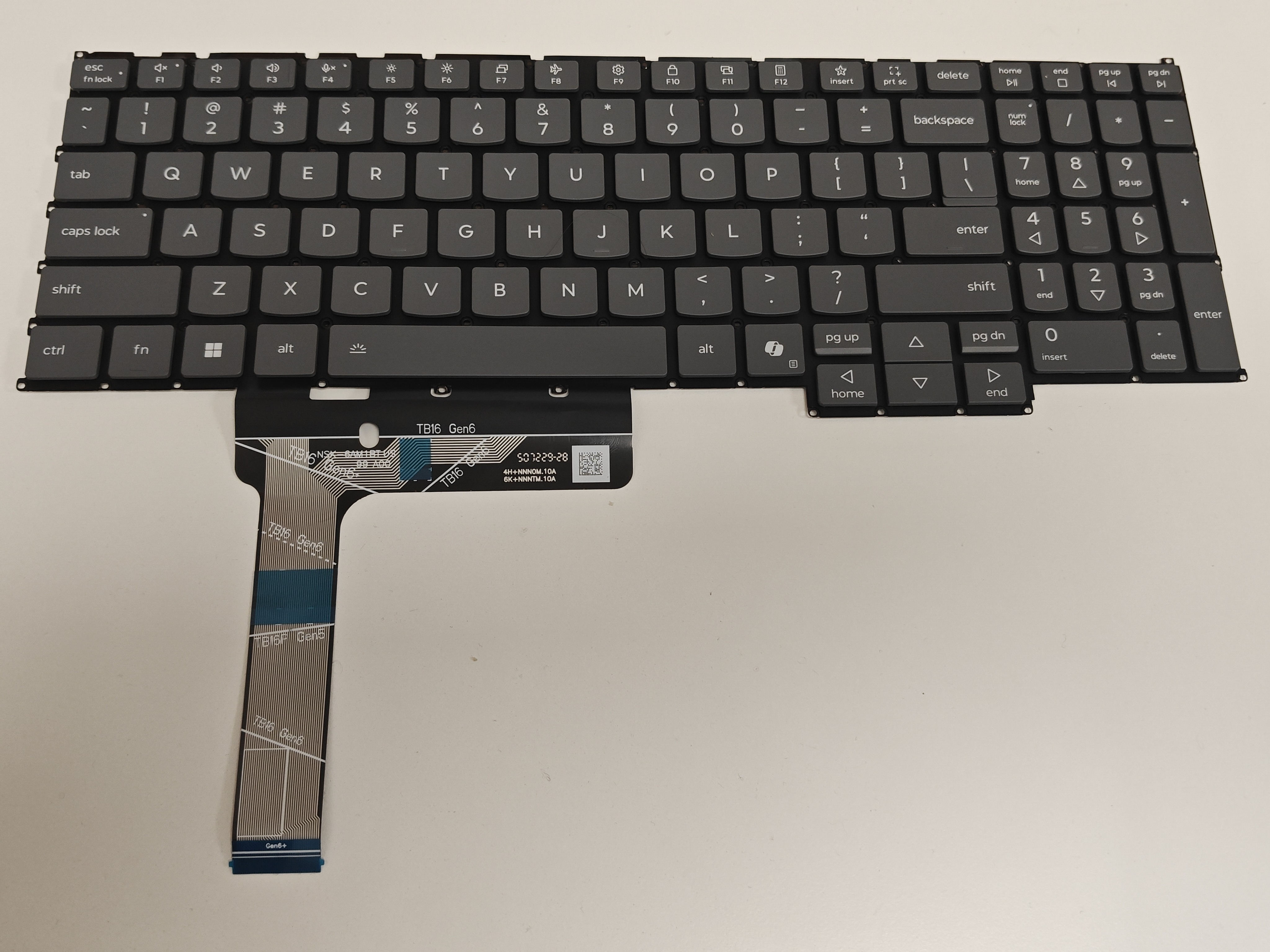 Tastatura Laptop, Lenovo, IdeaPad Pro 5 16AGP11 Type 83SJ, iluminata, gri, layout US