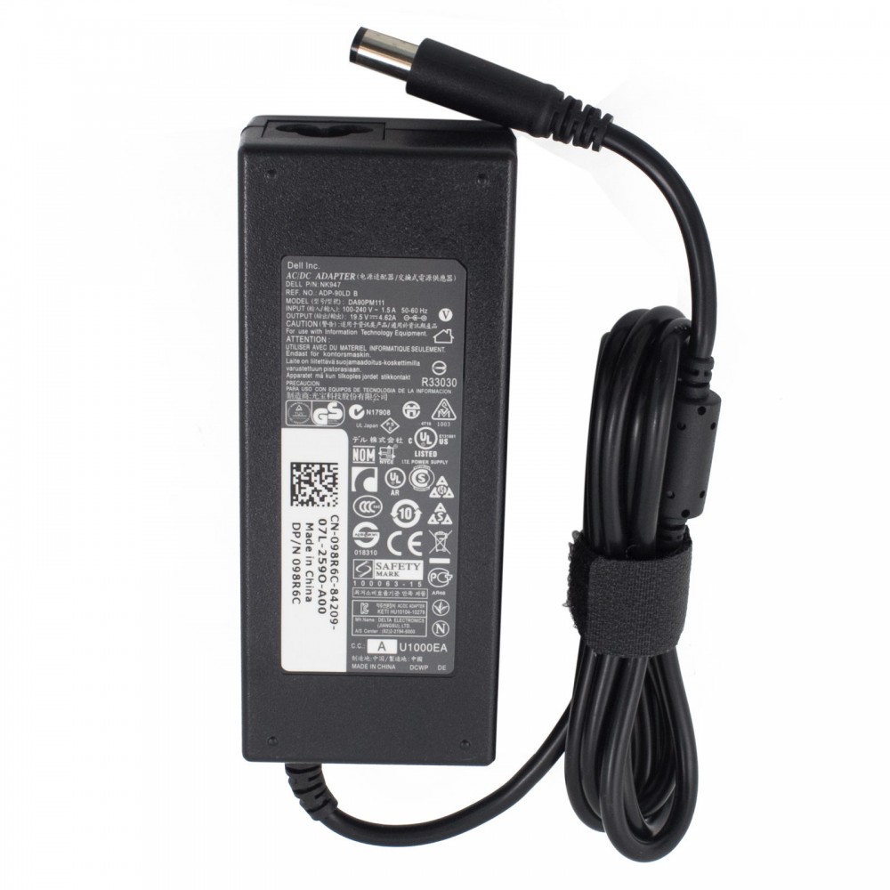 Incarcator Laptop, Dell, DA90PM111, EA90PM111, AA90PM111, LA90PM111, ADP-90LD B, PA-1900-32D5, TK3DM, 0TK3DM, 19.5V, 4.62A, 90W, mufa 7.4x5.0mm
