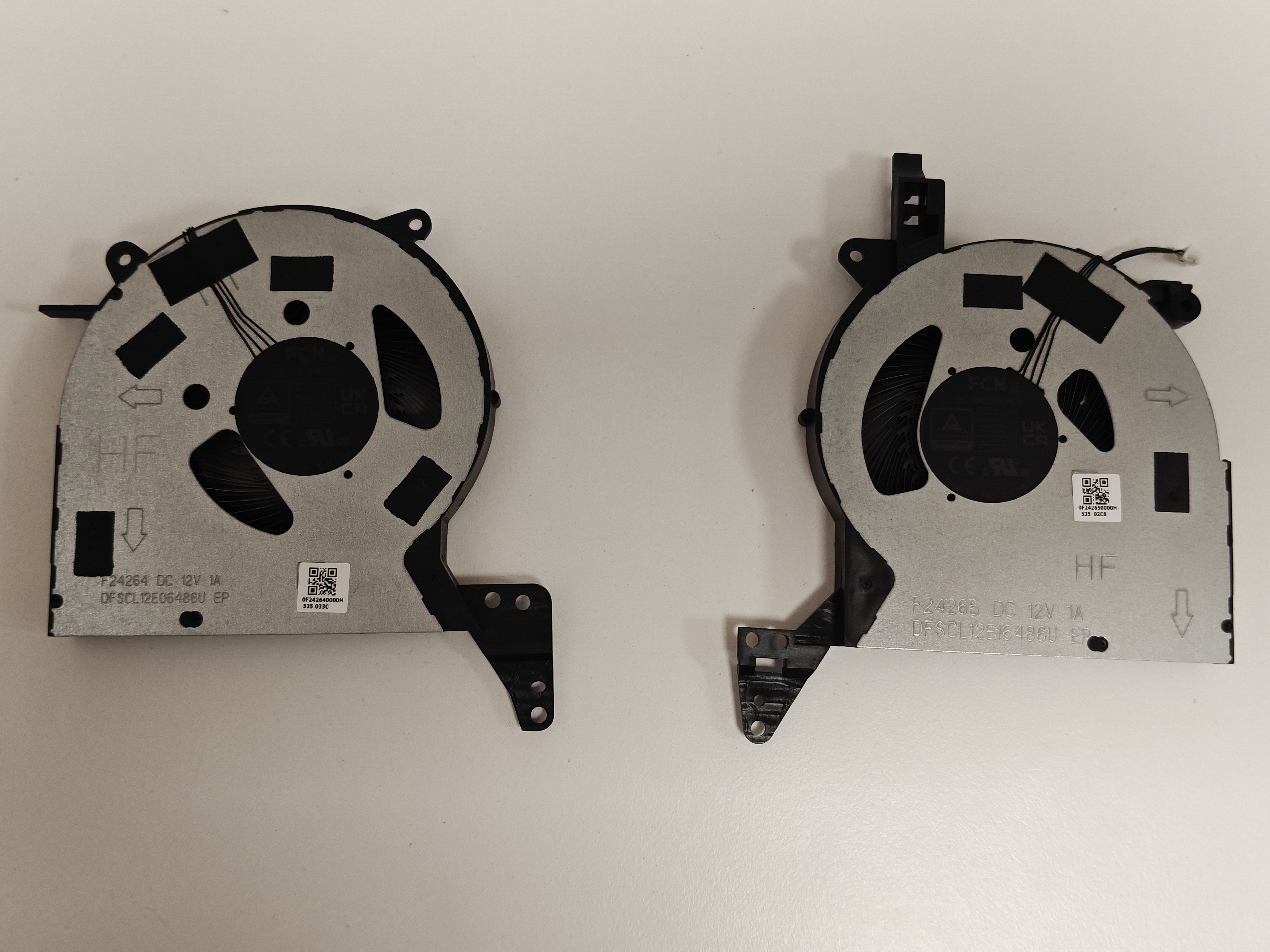 Set coolere Laptop Gaming, Lenovo, Legion Pro 5 16IRX10, Type 83NN, 5F10S14344, DFSCL12E06486U-F24264, DFSCL12E1648U-F24265, 0F242640000H, 0F242650000H, 12V, 1A