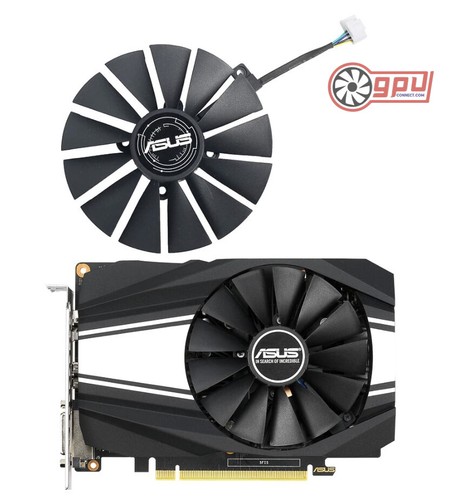 Cooler Placa video Desktop PC, Asus, Phoenix GTX 1650, 1660Ti, RTX 2060, 95mm, FDC10U12S9-C, PLD10010B12HH, 12V, 0.45A, 6 pini