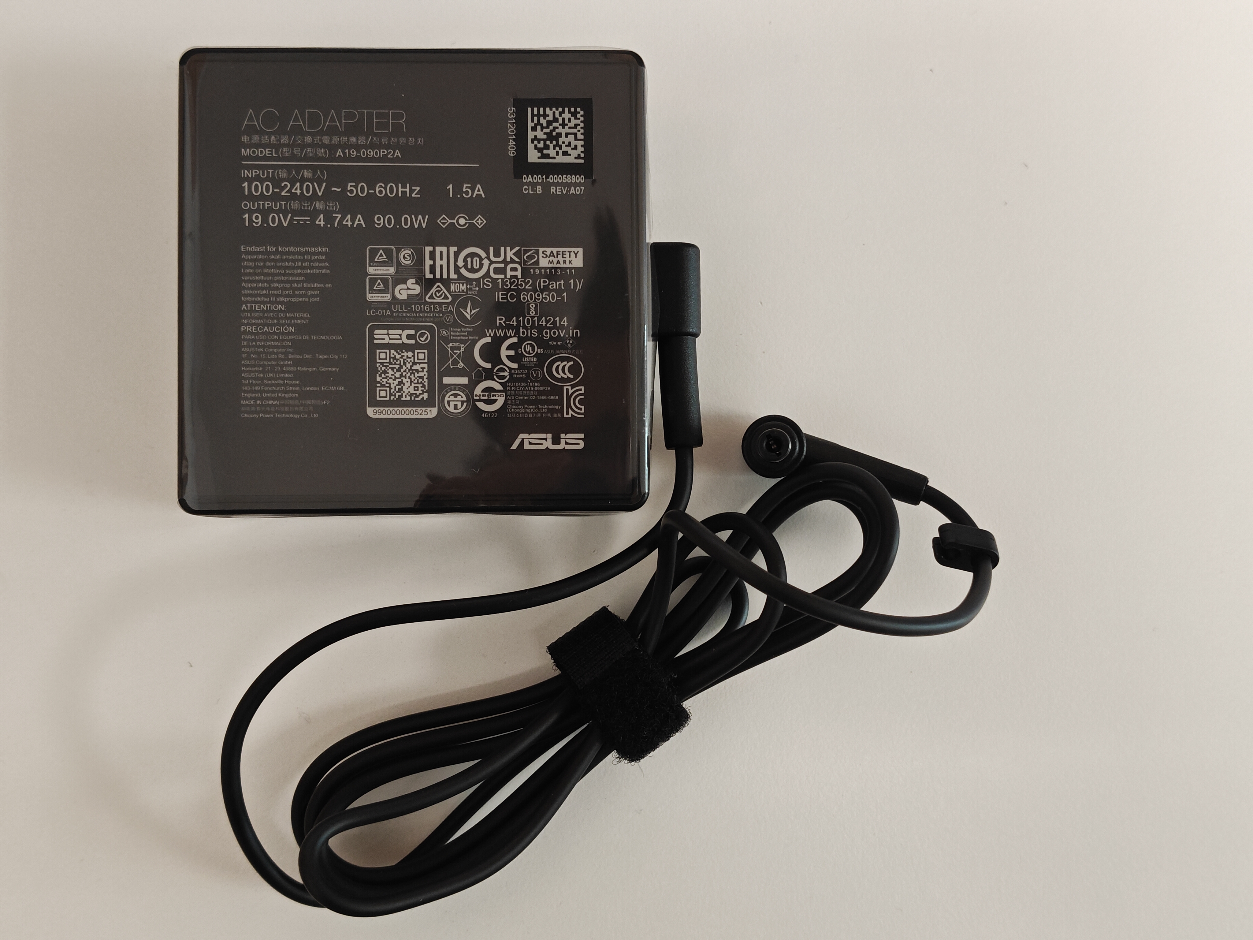 Incarcator PC Desktop All In One (AIO), Asus, V241D, V241DA, V241DAK, V241DAP, V241DAT, 0A001-00058900, A19-090P2A, 19V, 4.74A, 90W, 5.5x2.5mm