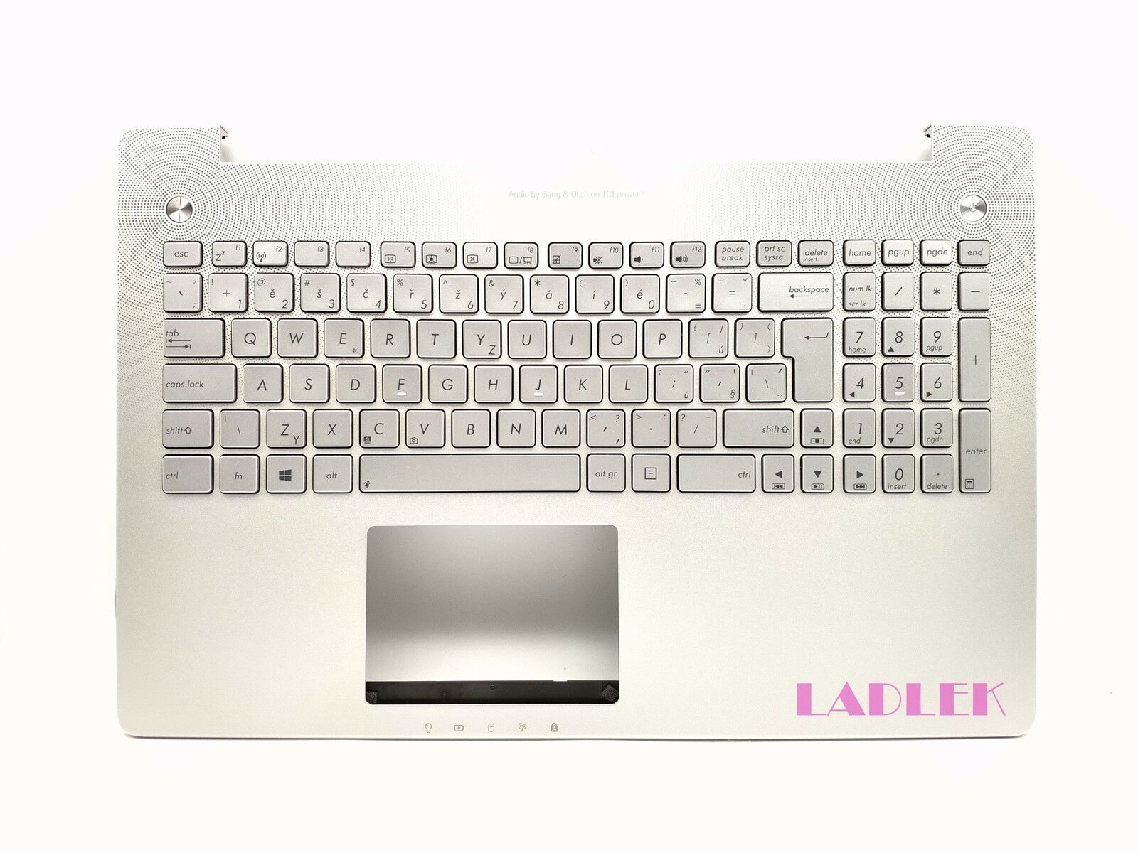 Carcasa superioara cu tastatura iluminata laptop Asus N550 argintiu layout UK