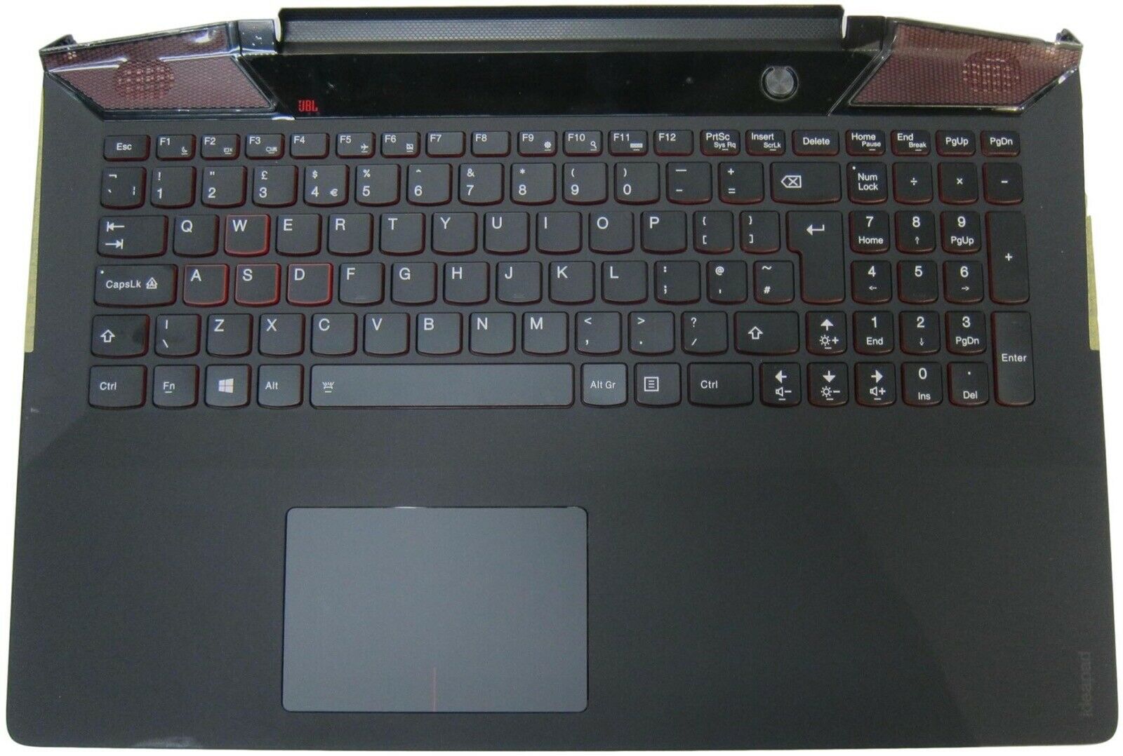 Carcasa superioara cu tastatura Laptop, Lenovo, Y700-15ISK Type 80NV, Y700-15ACZ Type 80NY, AP0ZF000300, 5CB0K25517, cu iluminare, layout UK