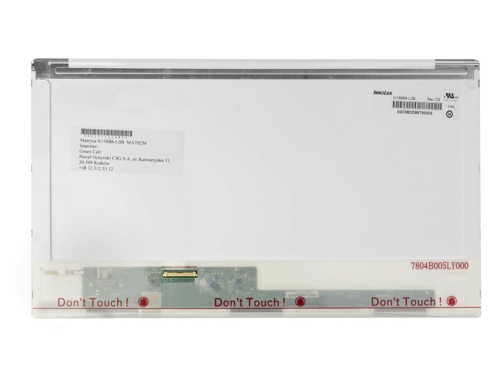 Display Laptop, Lenovo, ThinkPad T540p Type 20BE, 20BF, 04X5482, LP156WH4(TP)(P2), LP156WH4-TPP2, 15.6 inch, LED, 1366x768, HD, Gros, 40 pini