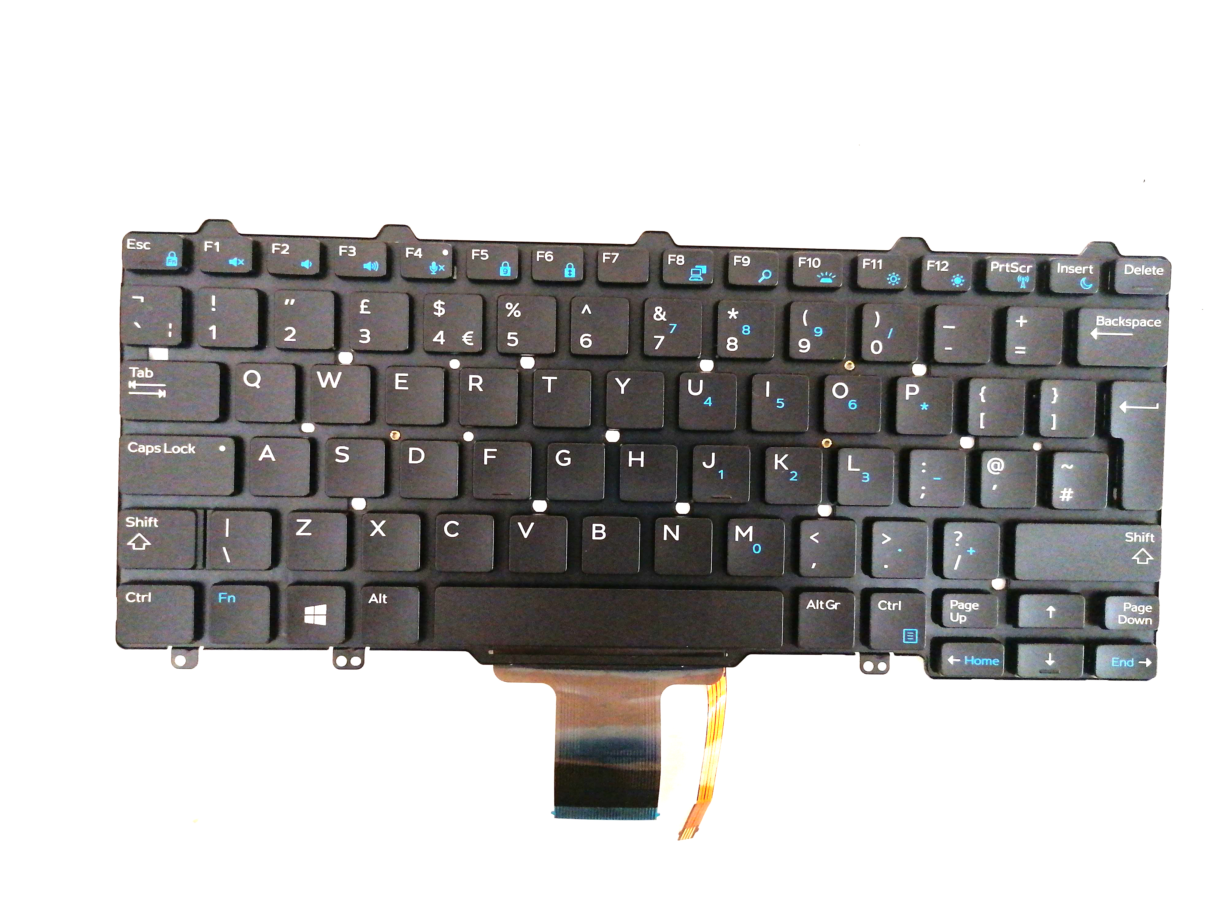 Tastatura laptop, Dell, Latitude E7250, E7270, E7275, E5250, E5270, 9250, E9250, fara rama, iluminata, uk