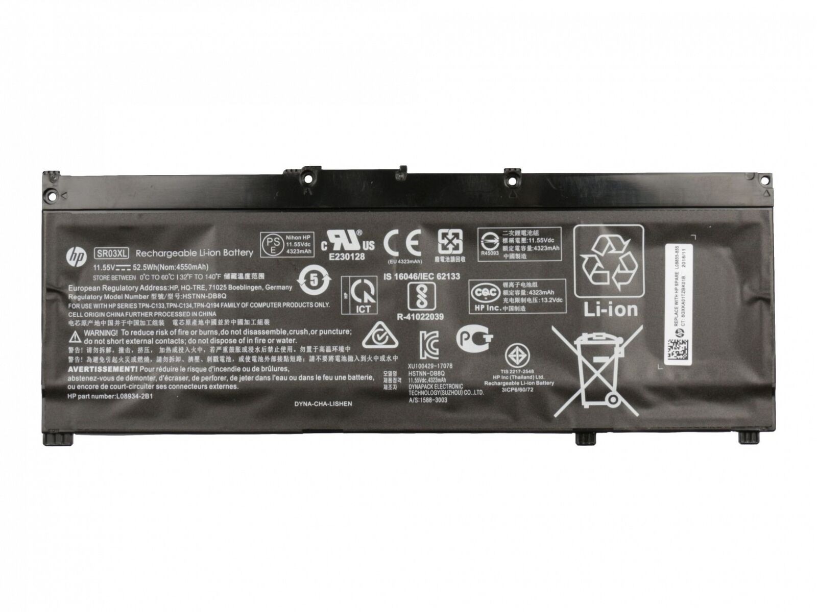 Baterie Laptop, HP, Zbook 15v G5, SR03XL, L08934-2B2, 11.55V, 4550mAh, 52.5Wh