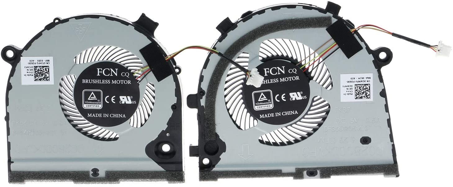 Set coolere Laptop Gaming, Dell, G5 15 5587, 0GWMFV, GWMFV, 0TJHF2, TJHF2, DC28000KVF0, DC28000KUF0, 5V, 0.50A