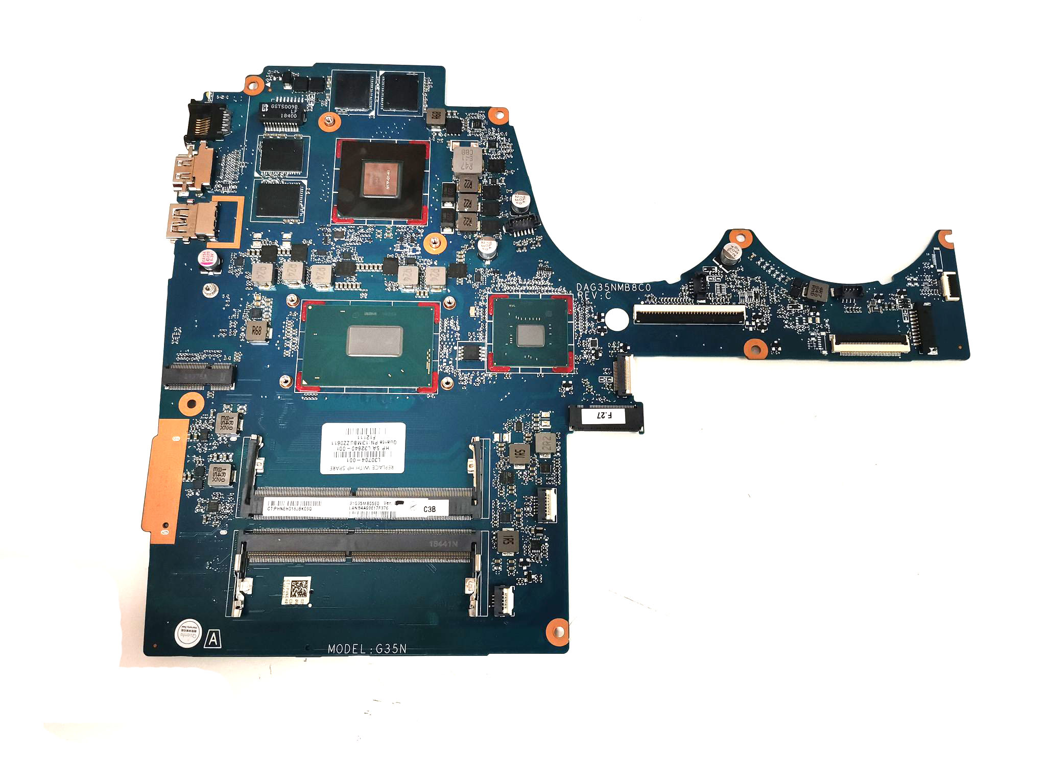 Placa de baza Laptop, HP, Pavilion 15-BC, 15-AX, DAG35NMB8CO REV: C, Model G35N, I5-8300H, SR3Z0, Nvidia 1050TI, N17P-G1-A1