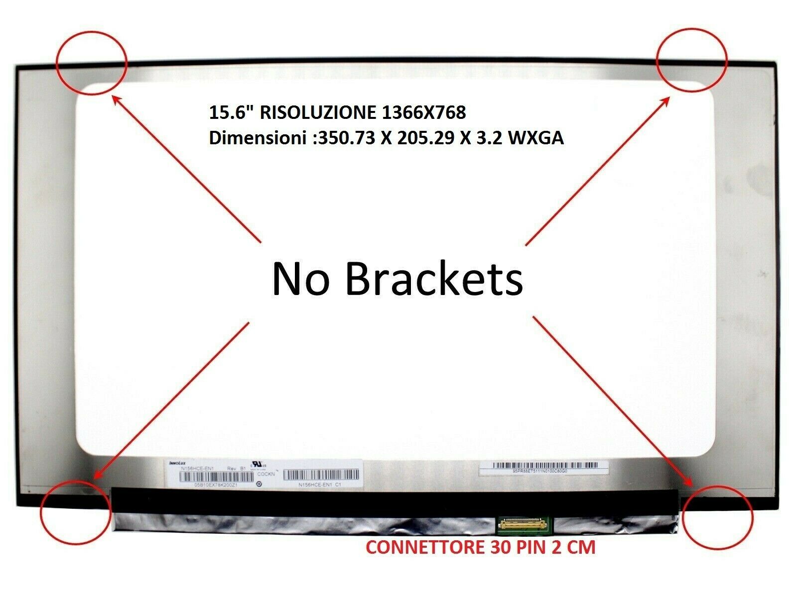 Display Laptop, Lenovo, ThinkPad E15 Gen 2, E15 Gen 3, N156HGA-EA3 C1, SD10R39344, FRU 02DC348, NT156FHM-N62 V8.1, NT156FHM-N61, B156HTN06.1, TV156FHM-NH1, 15.6 inch, LED, slim, nanoedge, FHD, 30 pini