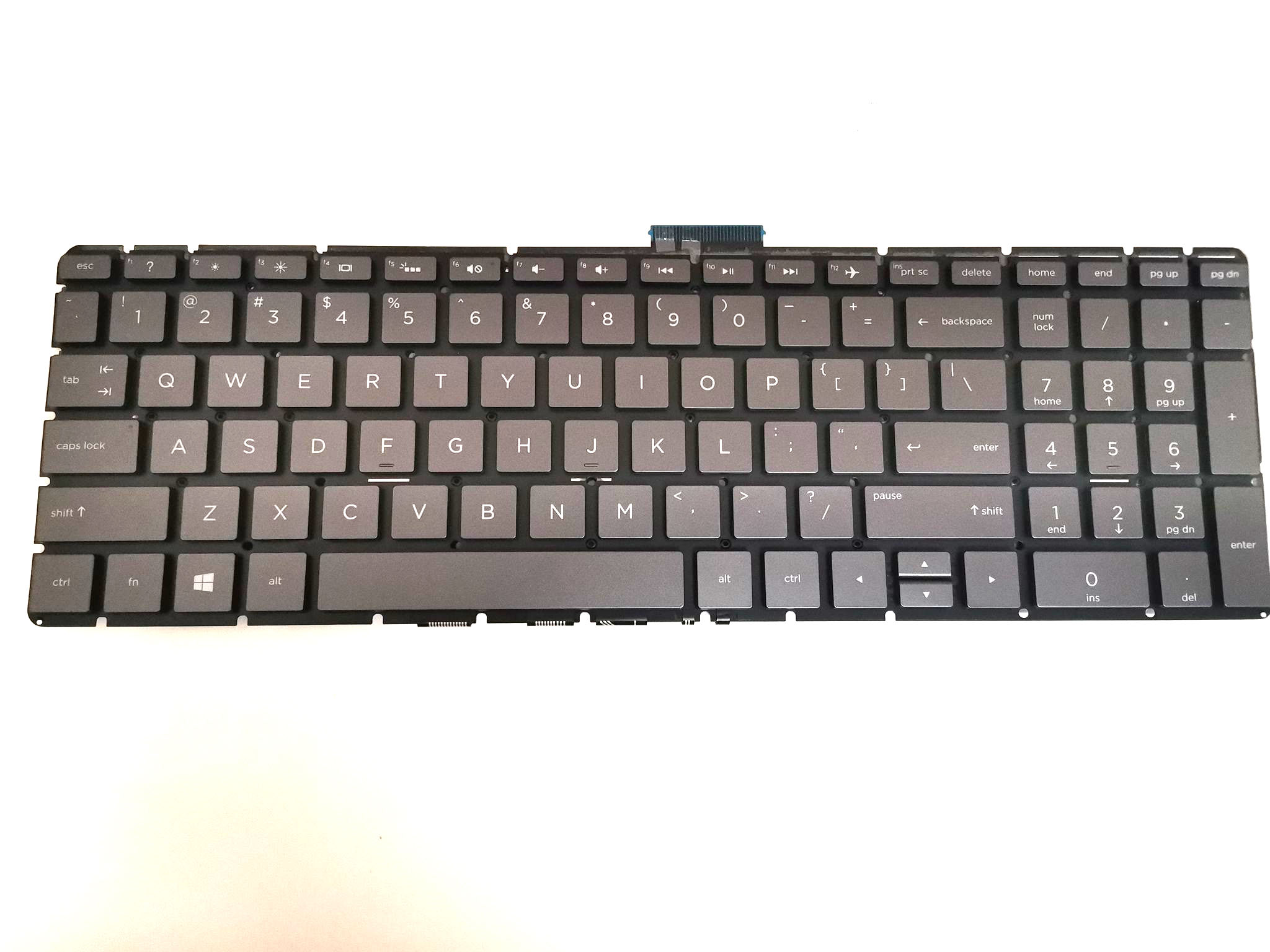 Tastatura Laptop, HP, 250 G6, 255 G6, 256 G6, 258 G6, iluminata, gri, layout US