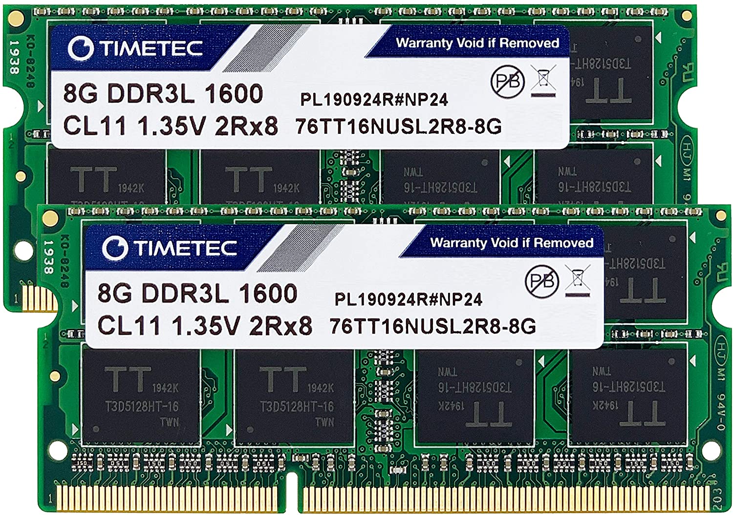 Kit Memorie Laptop, Timetec Hynix, IC 16GB (2x8GB) PC3L-12800 DDR3L, Unbuffered 1.35V / 1.5V, CL11, 2Rx8, Dual Rank 204 PIN