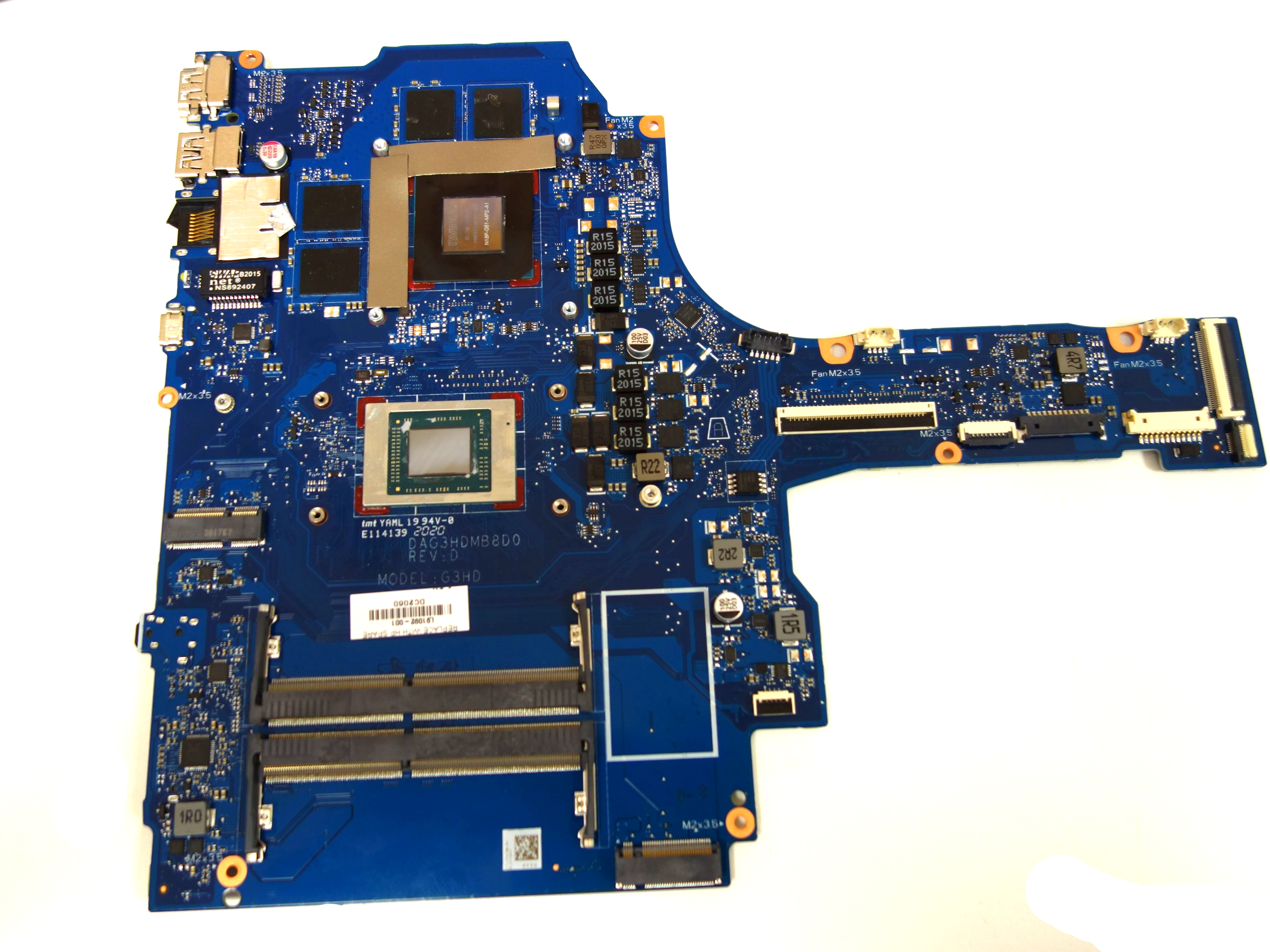 Placa de baza Laptop, HP, Pavilion 15-EC, AMD Ryzen 5 4600H, DAG3HDMB8D0, Nvidia GTX 1650, N18P-G61-MP2-A1, sh