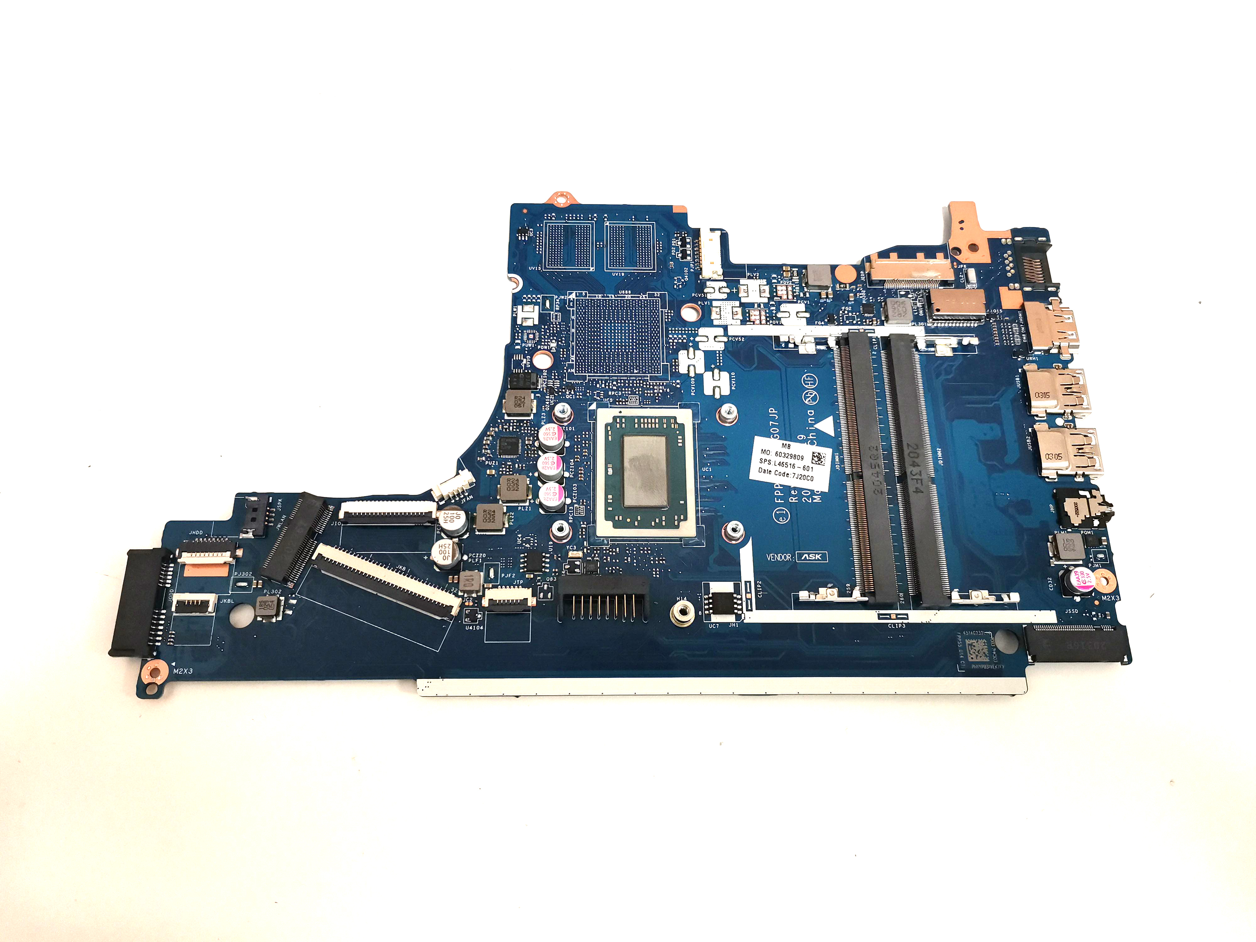 Placa de baza Laptop, HP, 255 G7, AMD Ryzen 3 3200U, YM3200C4T20FG, FPP55 LA-G07JP, REV:2.0, L46516-601