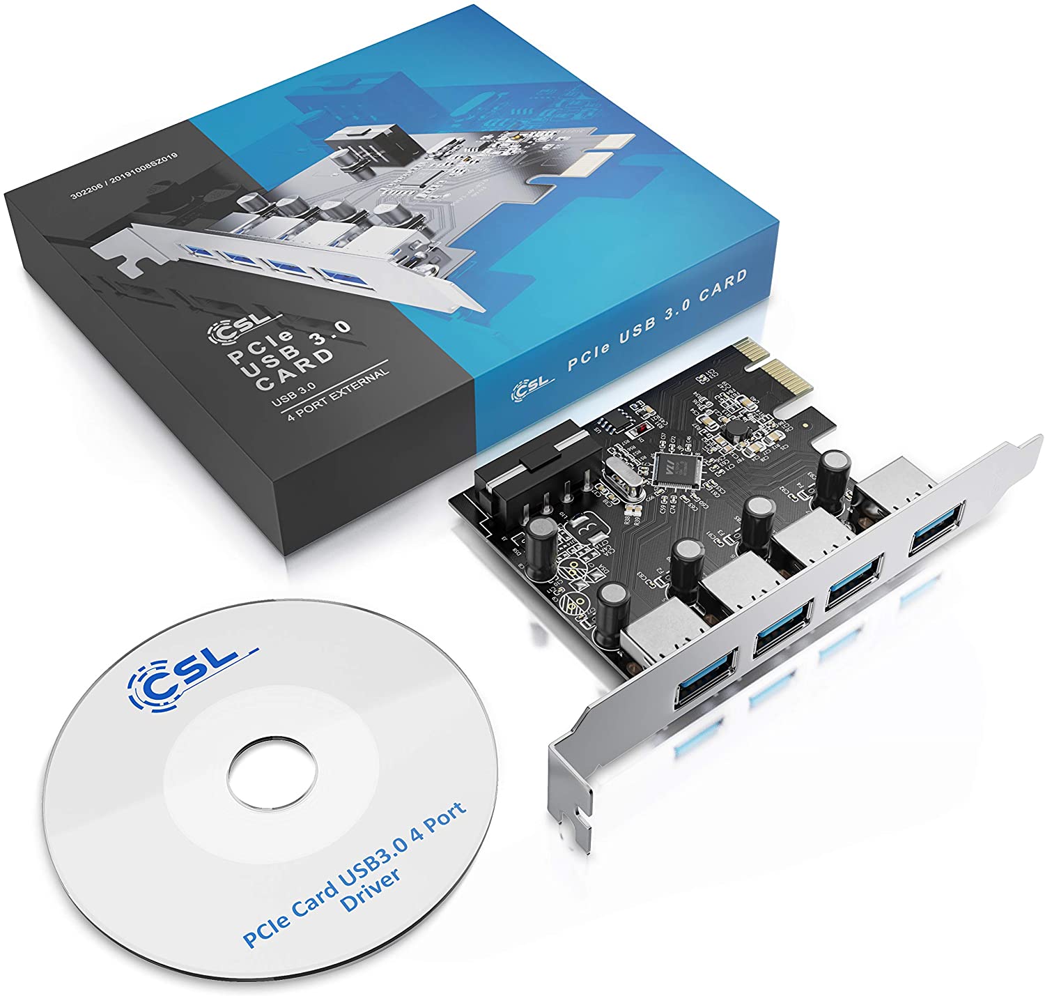 Adaptor placa PCI-Express (PCI-E) 4 x USB 3.0