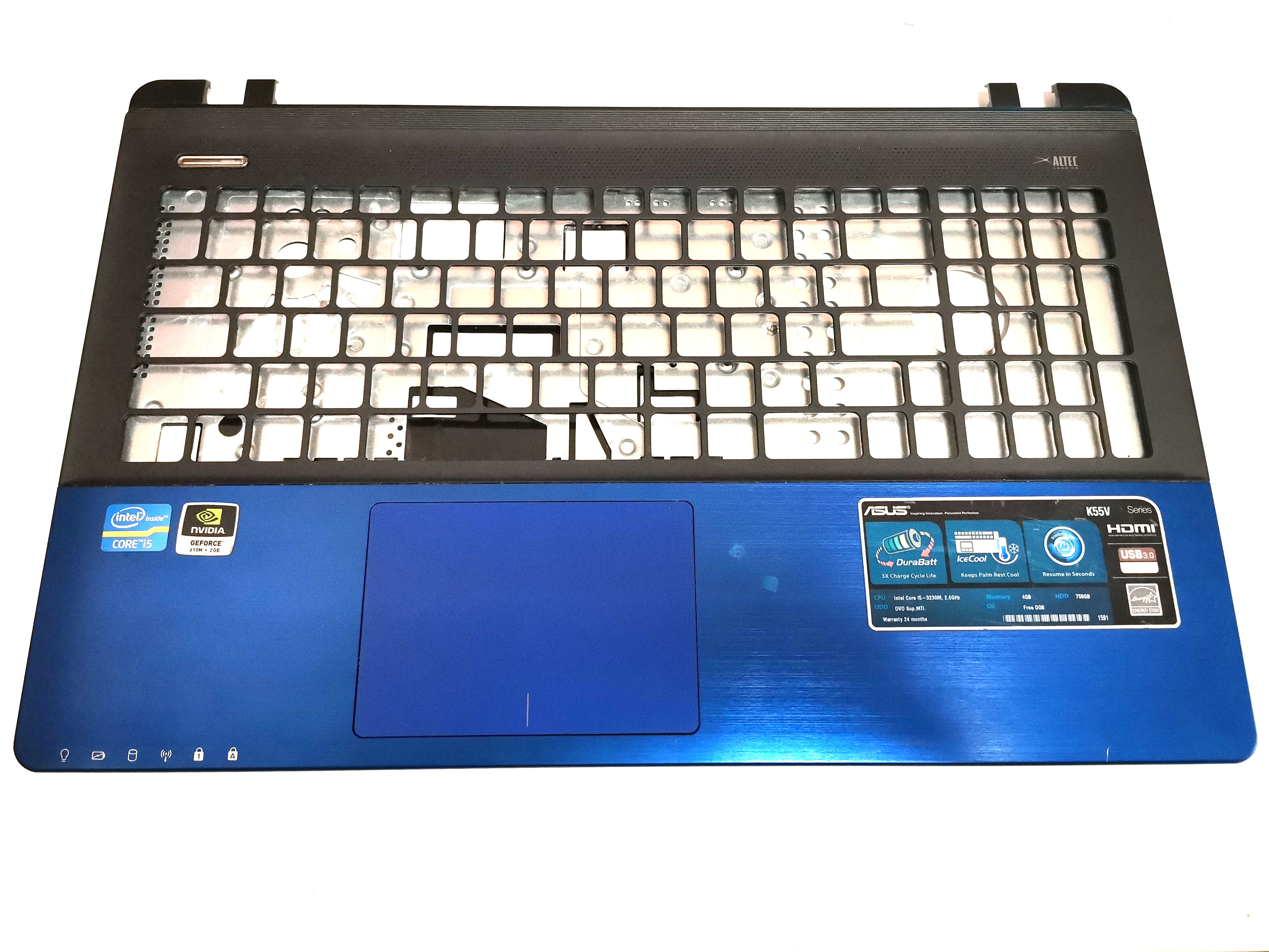 Carcasa superioara palmrest fara tastatura, Laptop, Asus, K55VA, K55VD, K55VM, K55VJ, R500VD, 13GN8D6AP031-1, SH