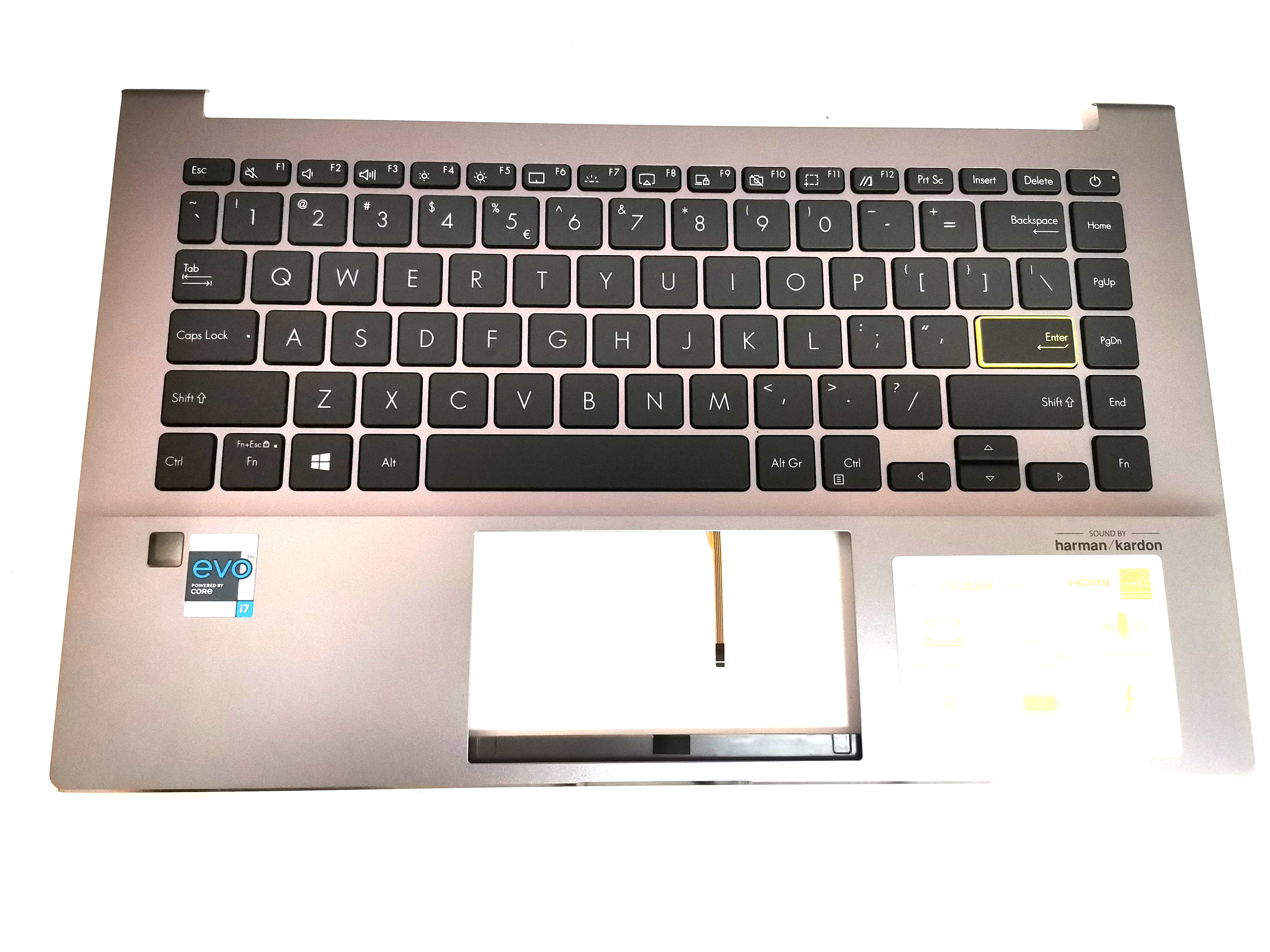 Carcasa superioara cu tastatura iluminata palmrest Laptop, Asus, VivoBook S14 S435, S435EA, US