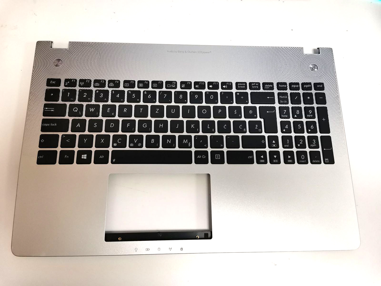 Carcasa superioara cu tastatura iluminata palmrest laptop, Asus, N56, N56V, N56VM, N56VZ, N56S, N56SL, N56D, N56DY, N56DP, N56VV, N56VJ, N56J, N56JK, N56JN, N56JR, diverse layout-uri