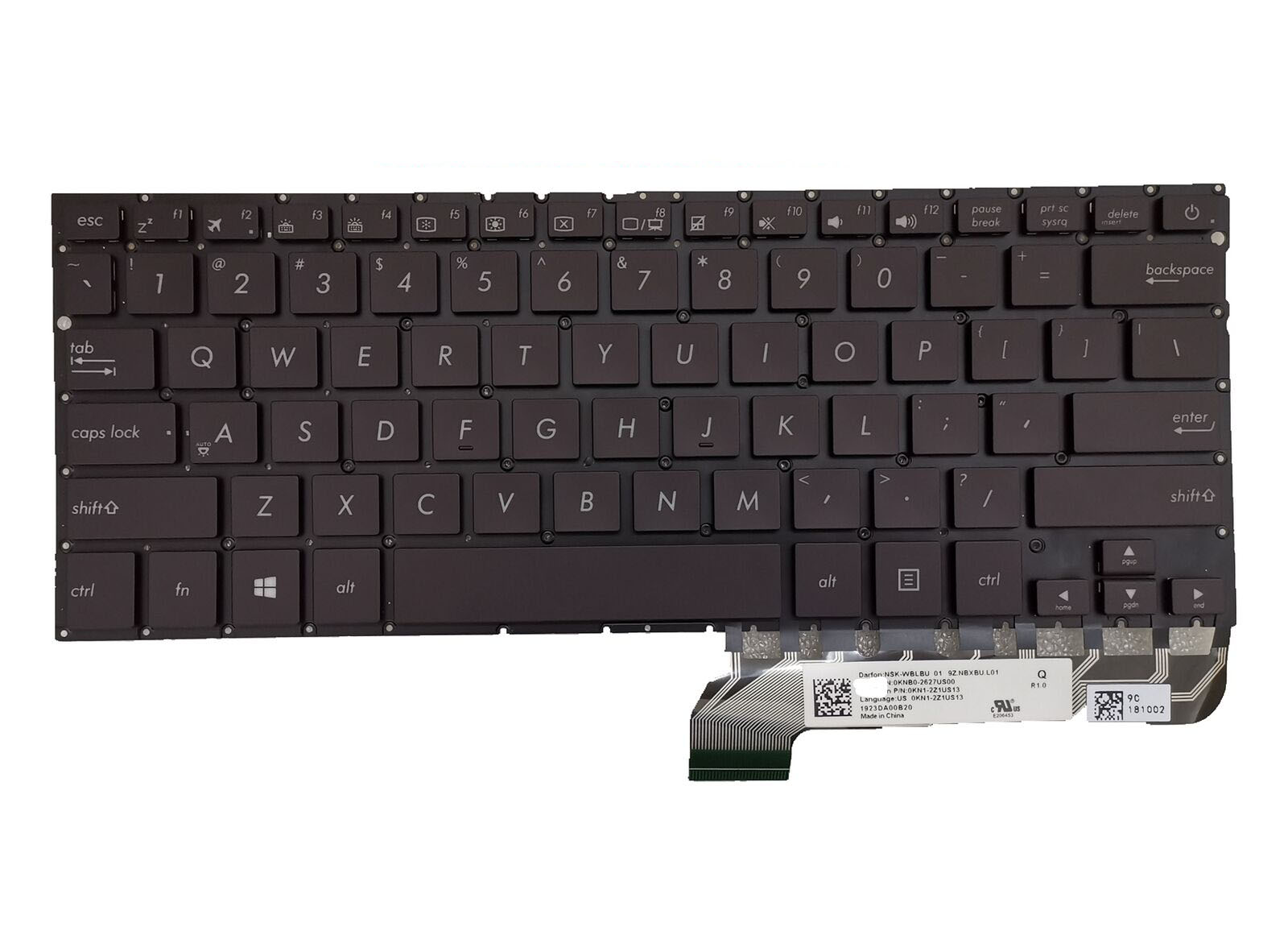Tastatura Laptop, Asus, NSK-WBLBU, 9Z.NBXNU.L0R, 0KN1-2Z1RU13, 0KNB0-2627RU00, iluminata, layout US, 4 screws