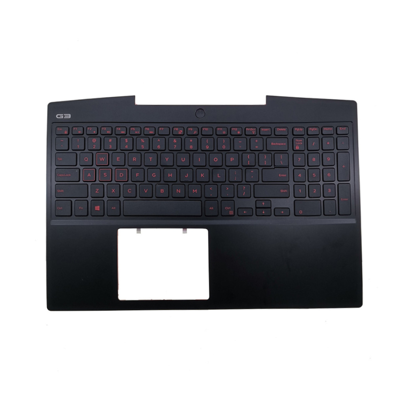 Carcasa superioara cu tastatura palmrest Laptop Gaming, Dell, G3 3590, P89F, P89F001, 08WVW8, 8WVW8, 460.0H703.0012, iluminata, rosie, layout US