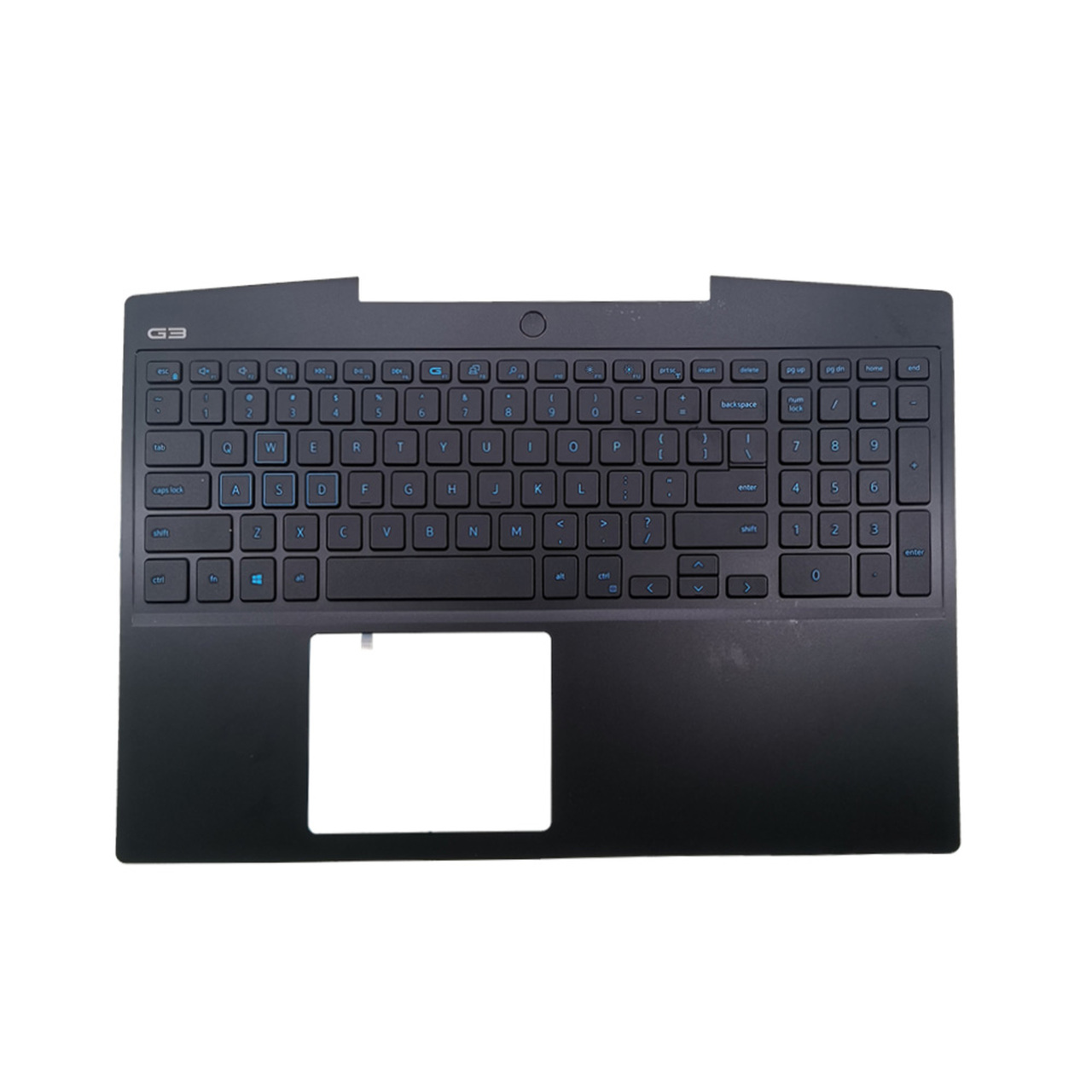 Carcasa superioara cu tastatura palmrest Laptop Gaming, Dell, G5 5500, P89F, P89F003, P0NG7, 0P0NG7, 460.0H703.0012, iluminata, albastra, layout US