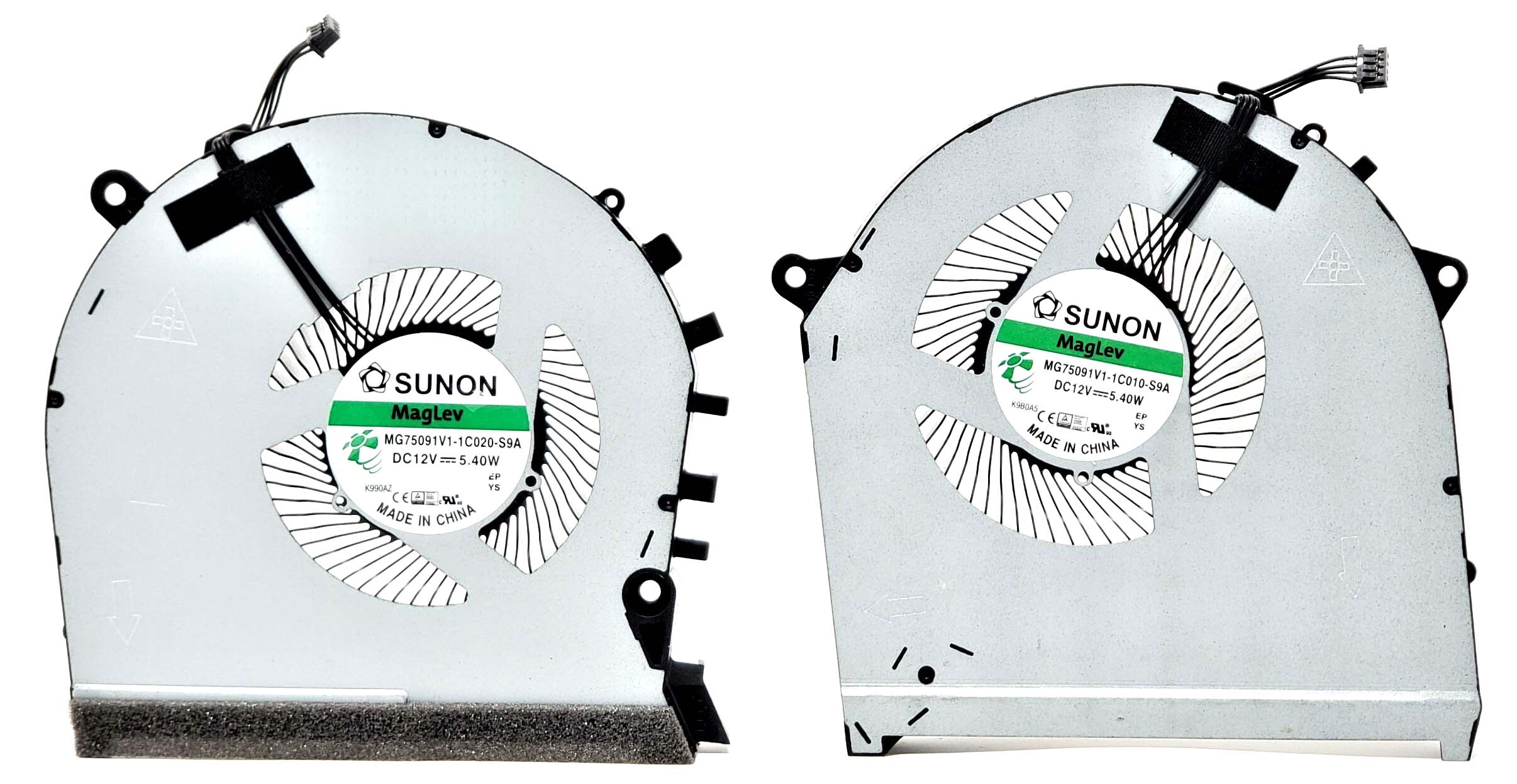 Set coolere Laptop, HP, Omen 5 Plus 17-CB, 17T-CB, TPN-C144, L57367-001, L62864-001, MG75091V1-1C010-S9A, MG75091V1-1C020-S9A, 12V, 5.40W, 12mm grosime