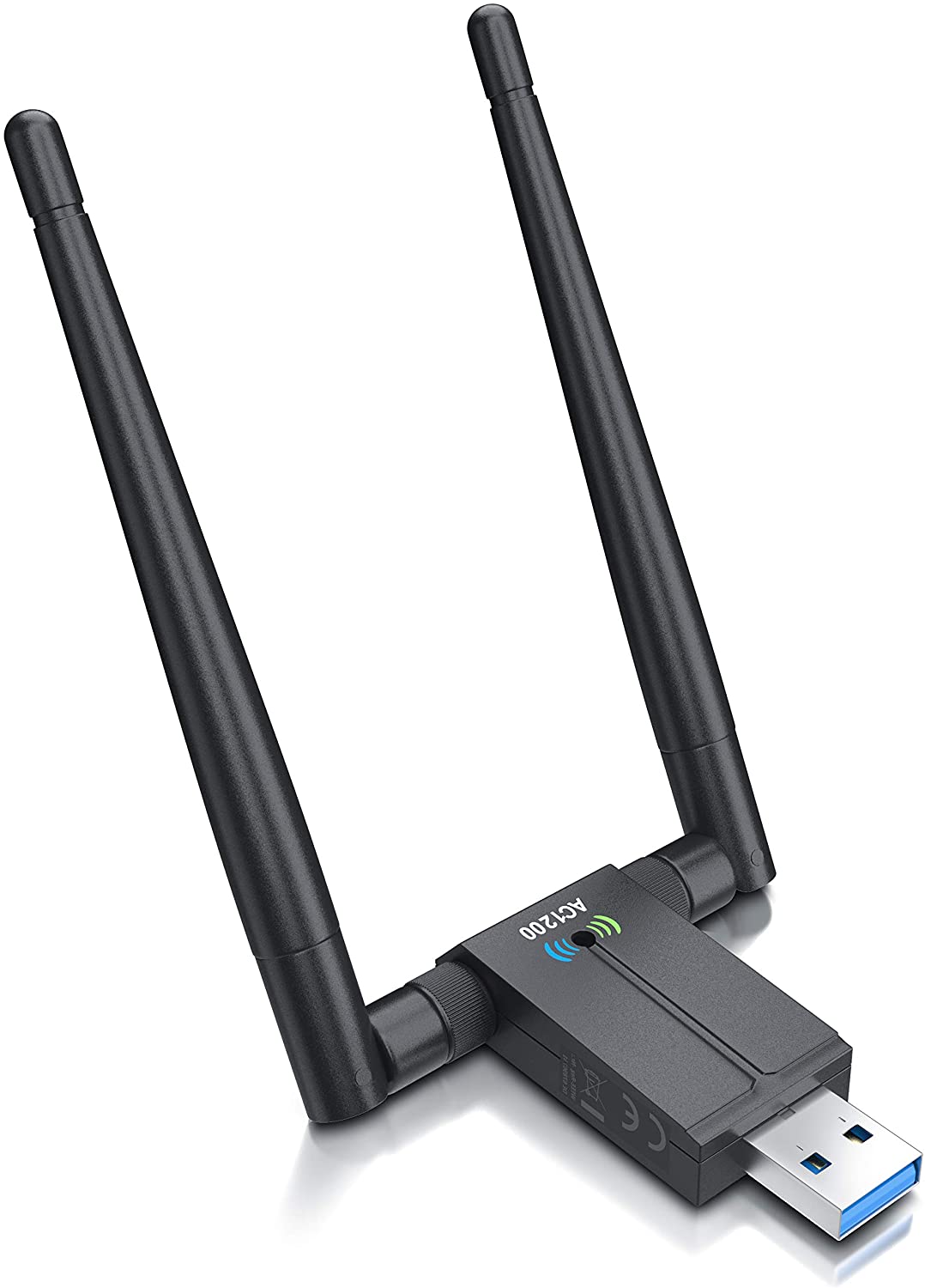 Adaptor USB Wireless CSL, USB 3.2 Gen 1, 1300 Mbps, Dual Band, WiFi 2.4, 5 GHz 2 x 5 dBi, antene externe