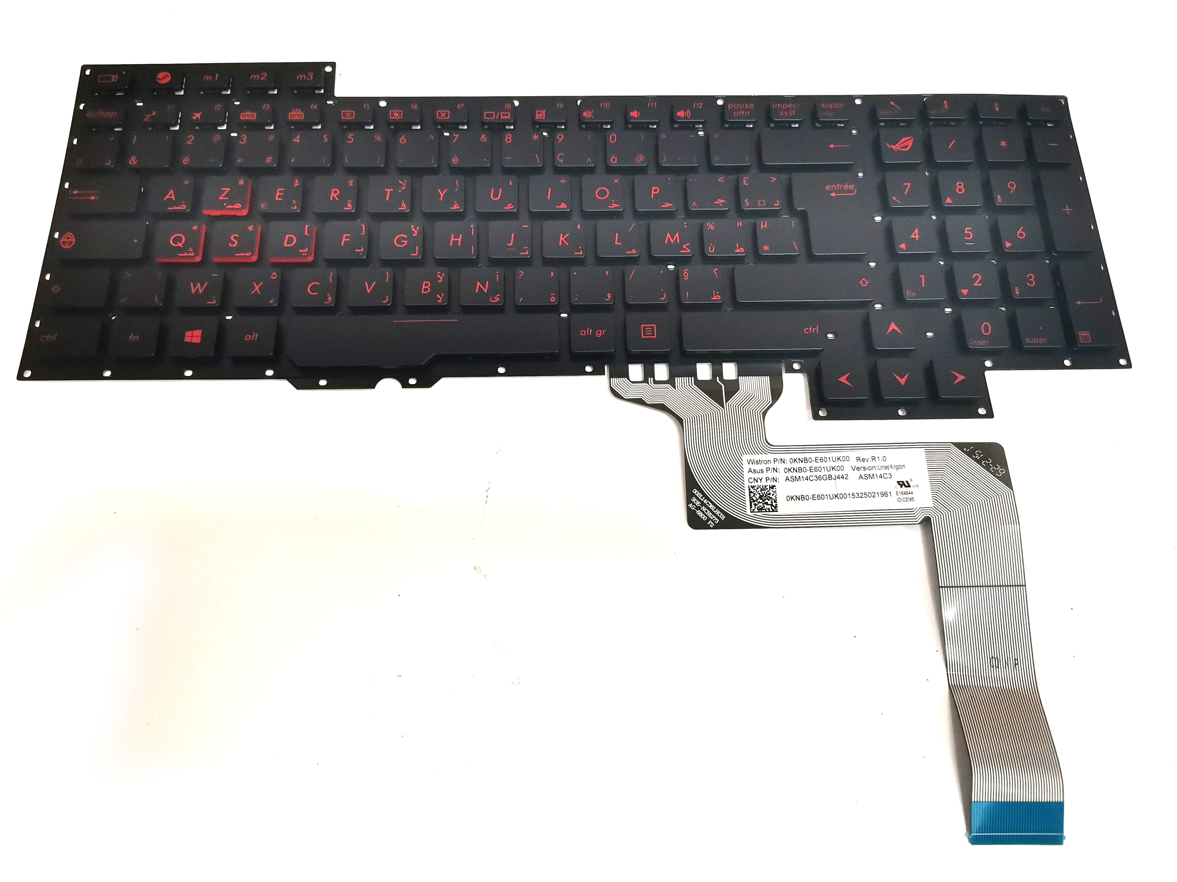 Tastatura Laptop, Asus, ROG G751, G751J, G751JM, G751JT, G751JY, G751JM, enter mare, diverse layout-uri