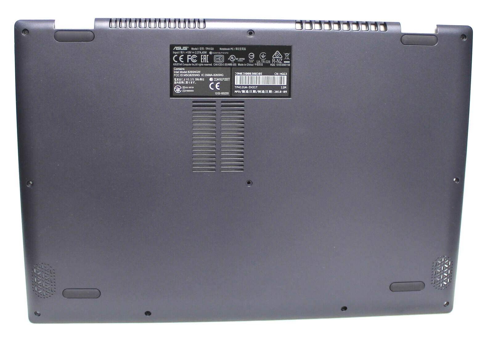 Carcasa inferioara bottom case Laptop, Asus, VivoBook Flip TP412, TP412UA, TP412FA, 90NB0J71-R7D010, HQ20730531000