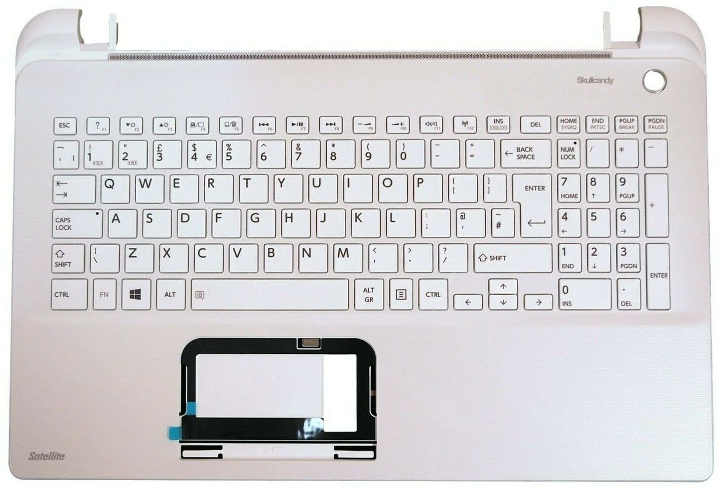 Carcasa superioara cu tastatura palmrest, Toshiba, Satellite L50-B, A000295780, alba uk