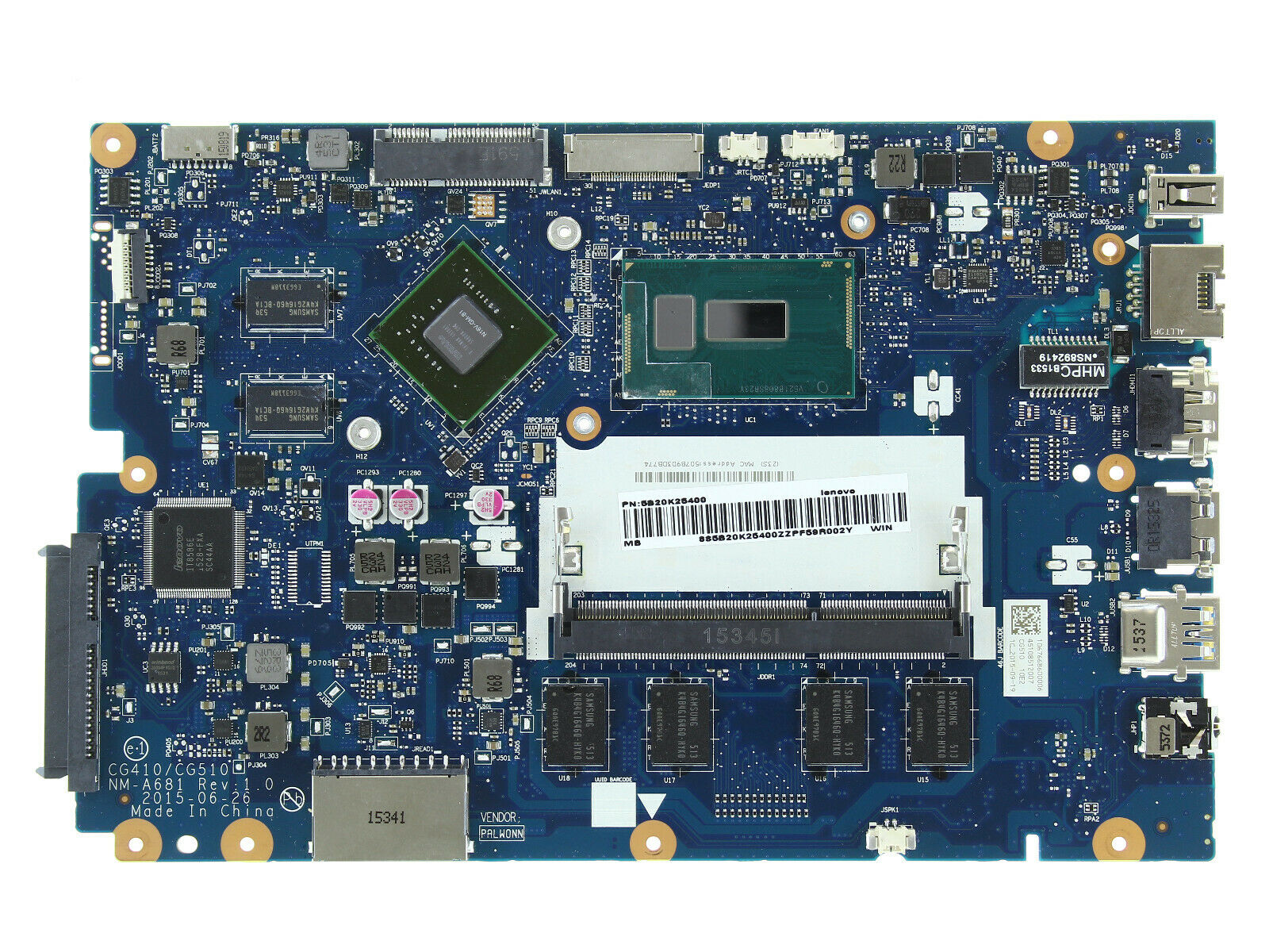 Placa de baza Lenovo Ideapad 100-15IBD CG410/CG510 NM-A681 i3-5005U 2.00GHz CPU Nvidia 920M