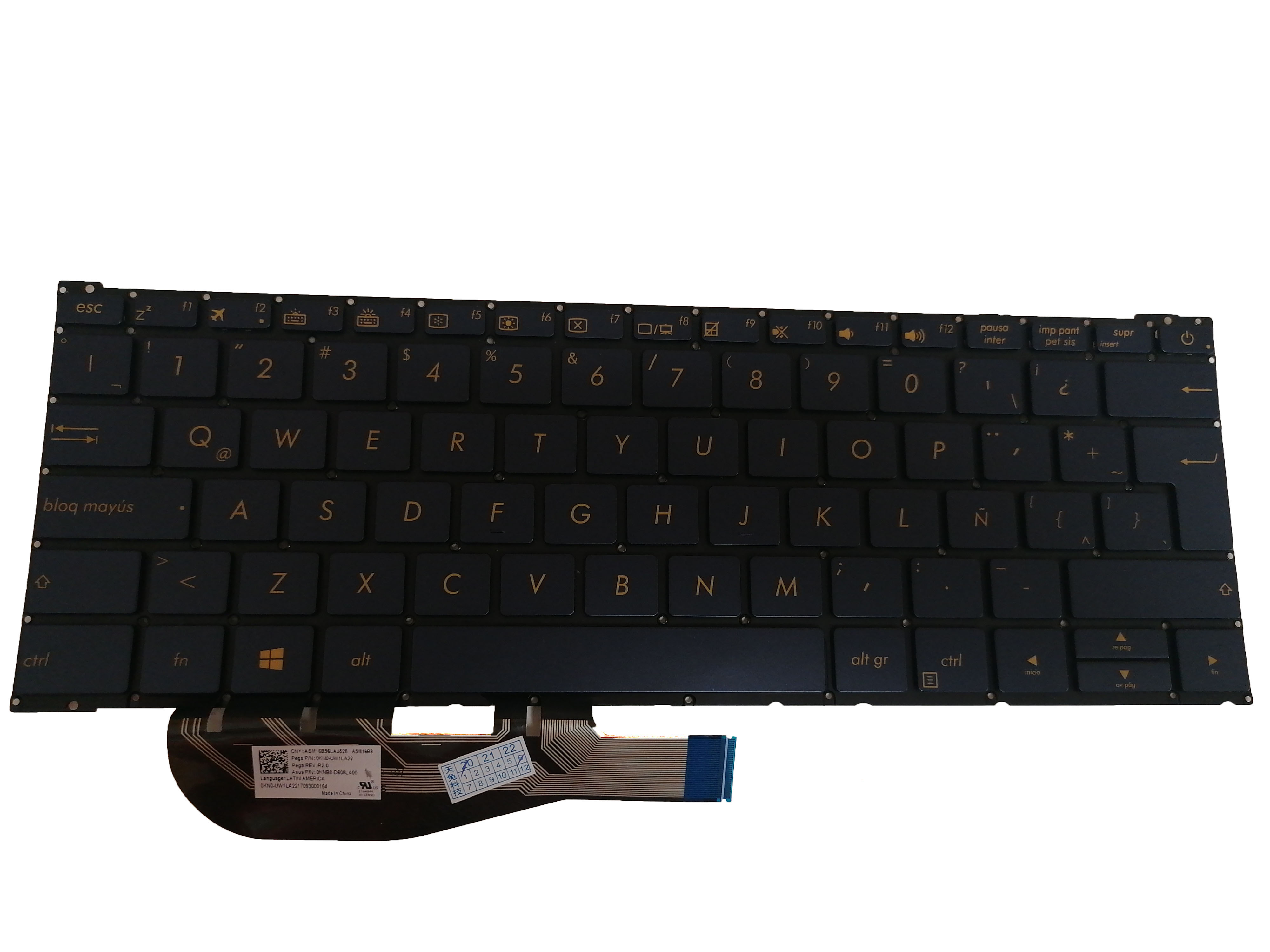 Tastatura Laptop, Asus, ZenBook 3 UX390, UX390UA, UX390UAK, iluminata, CA (UK), fara rama