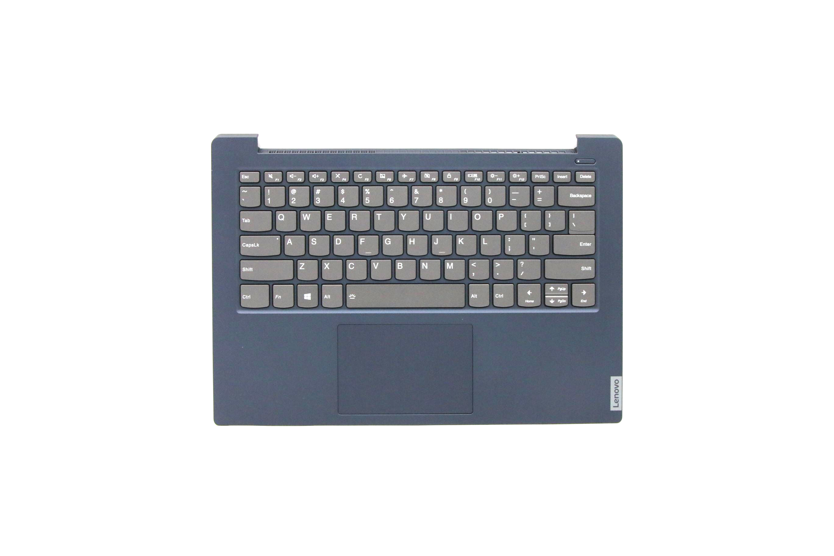 Carcasa superioara cu tastatura palmrest Laptop, Lenovo, IdeaPad S340-14, S340-14IWL, S340-14API, S340-14IIL, ET2GK000300, 5CB0S18619, cu iluminare, albastru inchis, layout US